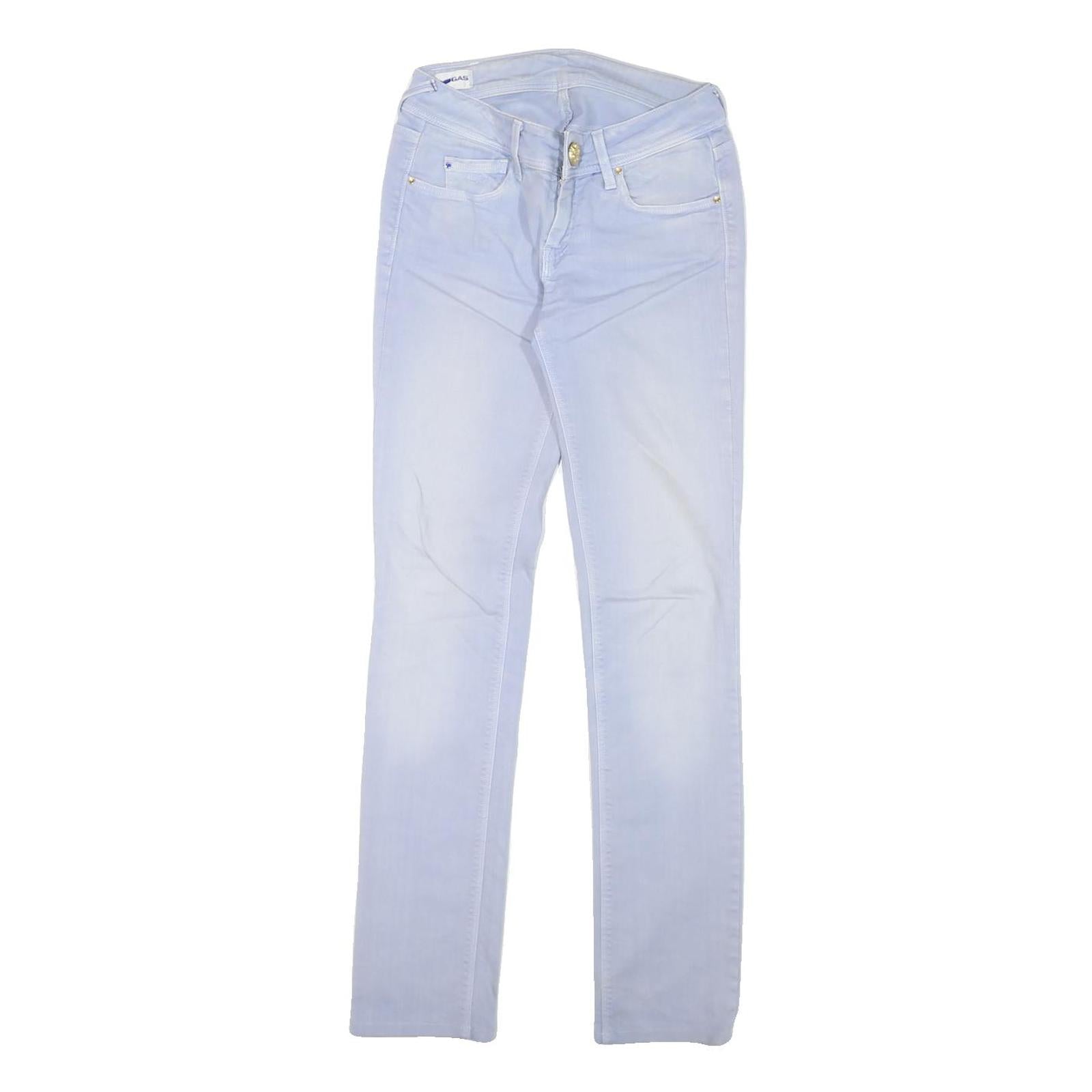 GAS Womens Slim Blue Denim Skinny Jeans Cotton Blend W26 L30 Stylish Zip Closure Refurbished - N/A refurbished available on Cerqular