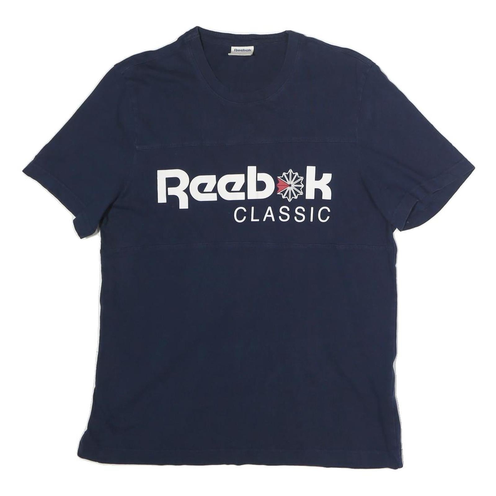 Buy REEBOK Mens Blue Classic T-Shirt M Short Sleeve Crew Neck Printed Logo Refurbished - $16.89 REEBOK Mens Blue Classic T-Shirt M Short Sleeve Crew Neck Printed Logo Refurbished - N/A refurbished available on Cerqular