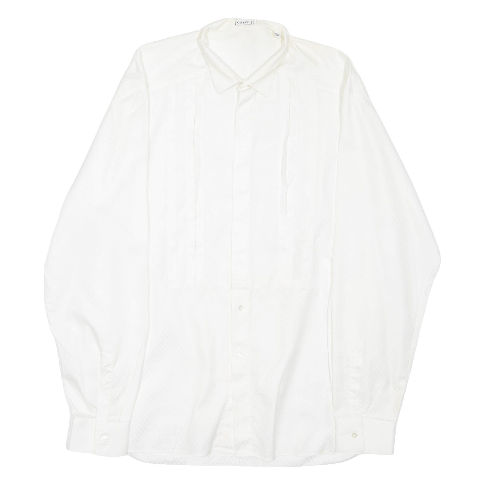 CARREL Mens Plain Shirt White Long Sleeve L Refurbished - N/A refurbished available on Cerqular