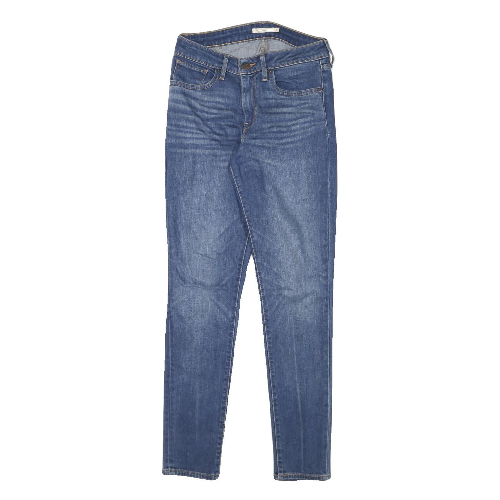 LEVI'S 721 Womens Slim Blue Denim Medium Woven W27 L29 Slim Fit Zip Jeans Refurbished - N/A refurbished available on Cerqular