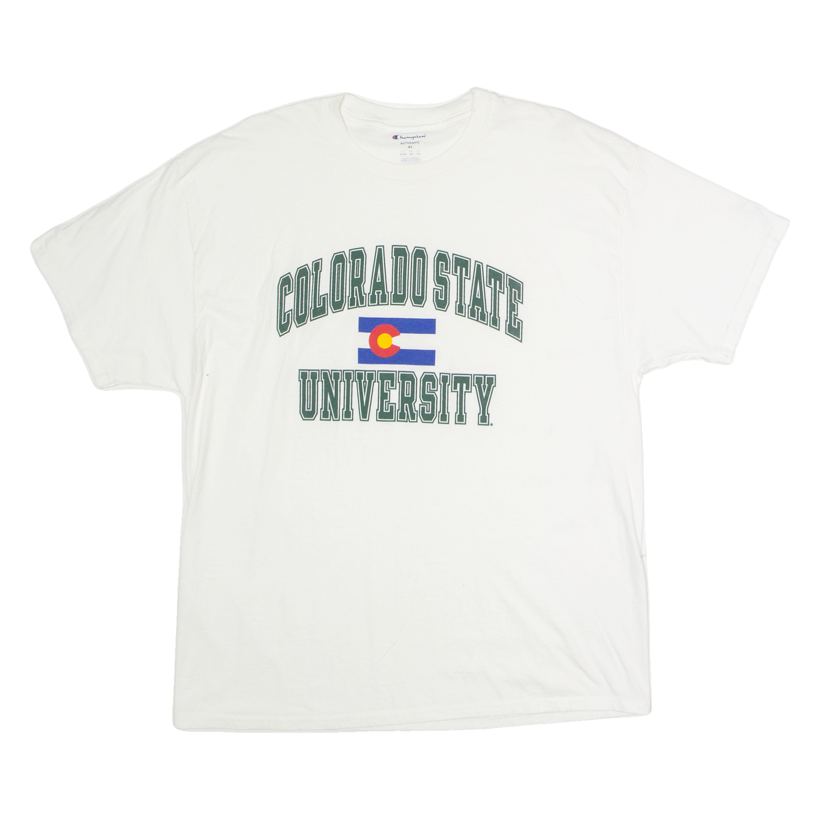 Buy CHAMPION Colorado State University Mens T-Shirt White USA Crew Neck XL Refurbished - $16.89 CHAMPION Colorado State University Mens T-Shirt White USA Crew Neck XL Refurbished - N/A refurbished available on Cerqular