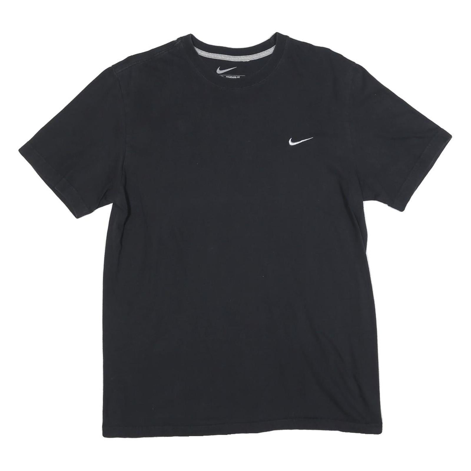 NIKE Mens Black Crew Neck Short Sleeve Classic Fit L Cotton Blend T-Shirt Refurbished - N/A refurbished available on Cerqular