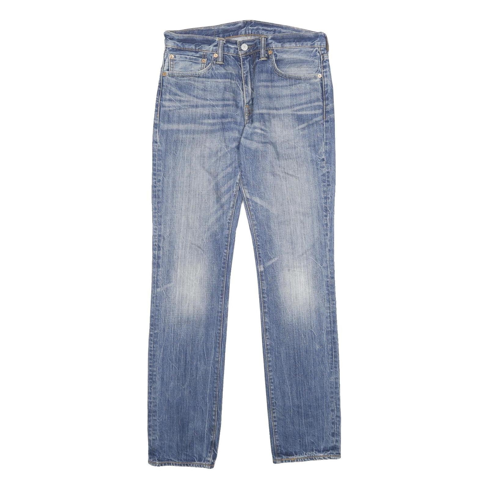 LEVI'S 511 SLIM Mens Jeans Blue Slim Straight Denim Medium W31 L34 Zip Casual Refurbished - N/A refurbished available on Cerqular