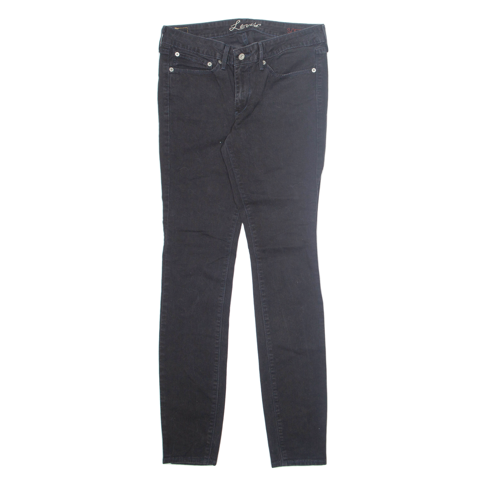 LEVI'S Womens Jeans Black Regular Skinny W30 L32 Refurbished - N/A refurbished available on Cerqular
