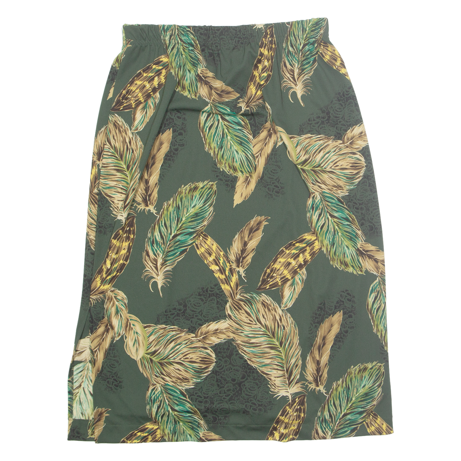 BONWORTH Womens Straight Skirt Green Midi Floral M Refurbished - N/A refurbished available on Cerqular