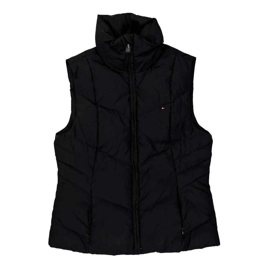 Tommy Hilfiger Puffer - Medium Black Polyester Refurbished - Thrifted (note: this is a term often used to describe second- refurbished available on Cerqular