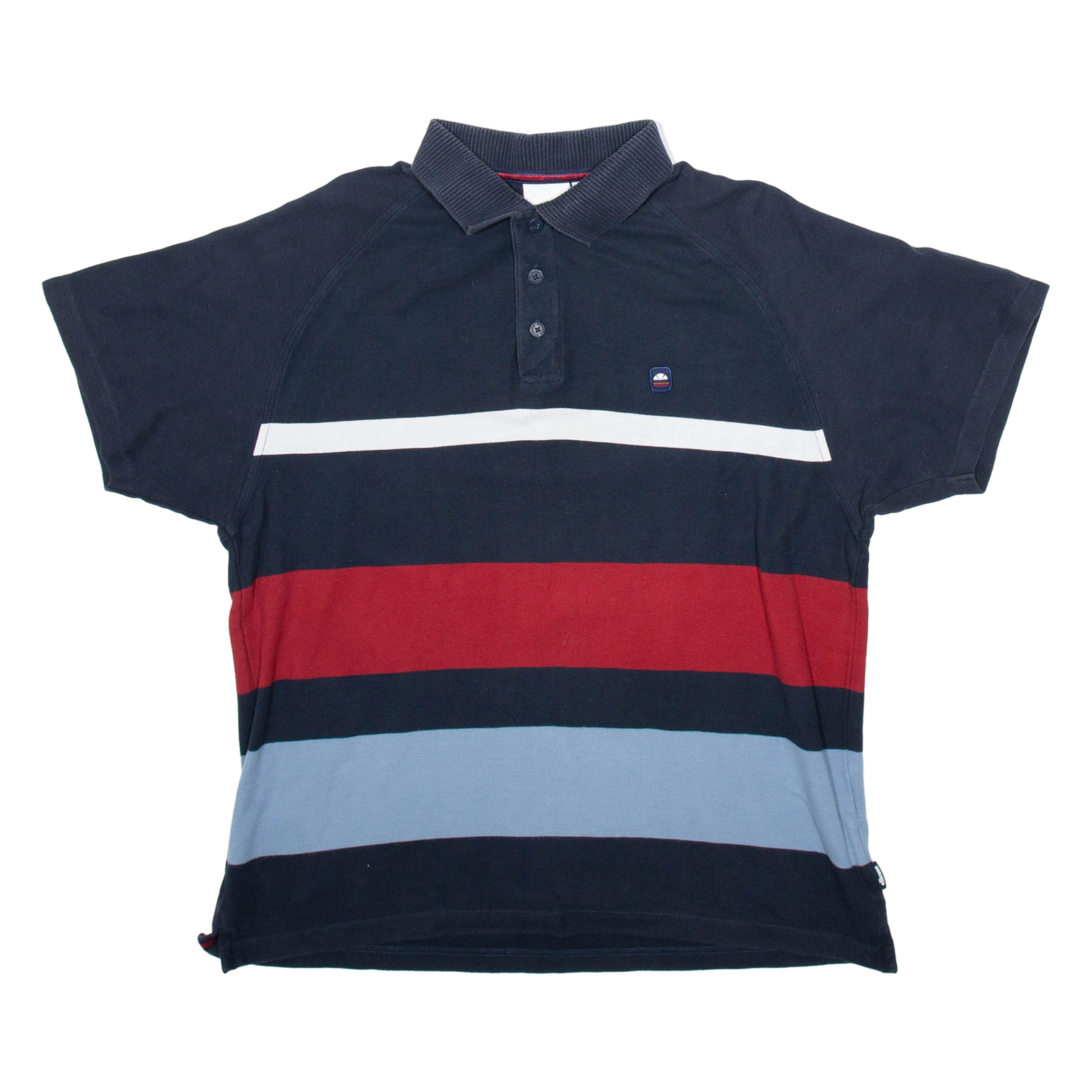 ELLESSE Mens Polo Shirt Blue Striped M Refurbished - N/A refurbished available on Cerqular
