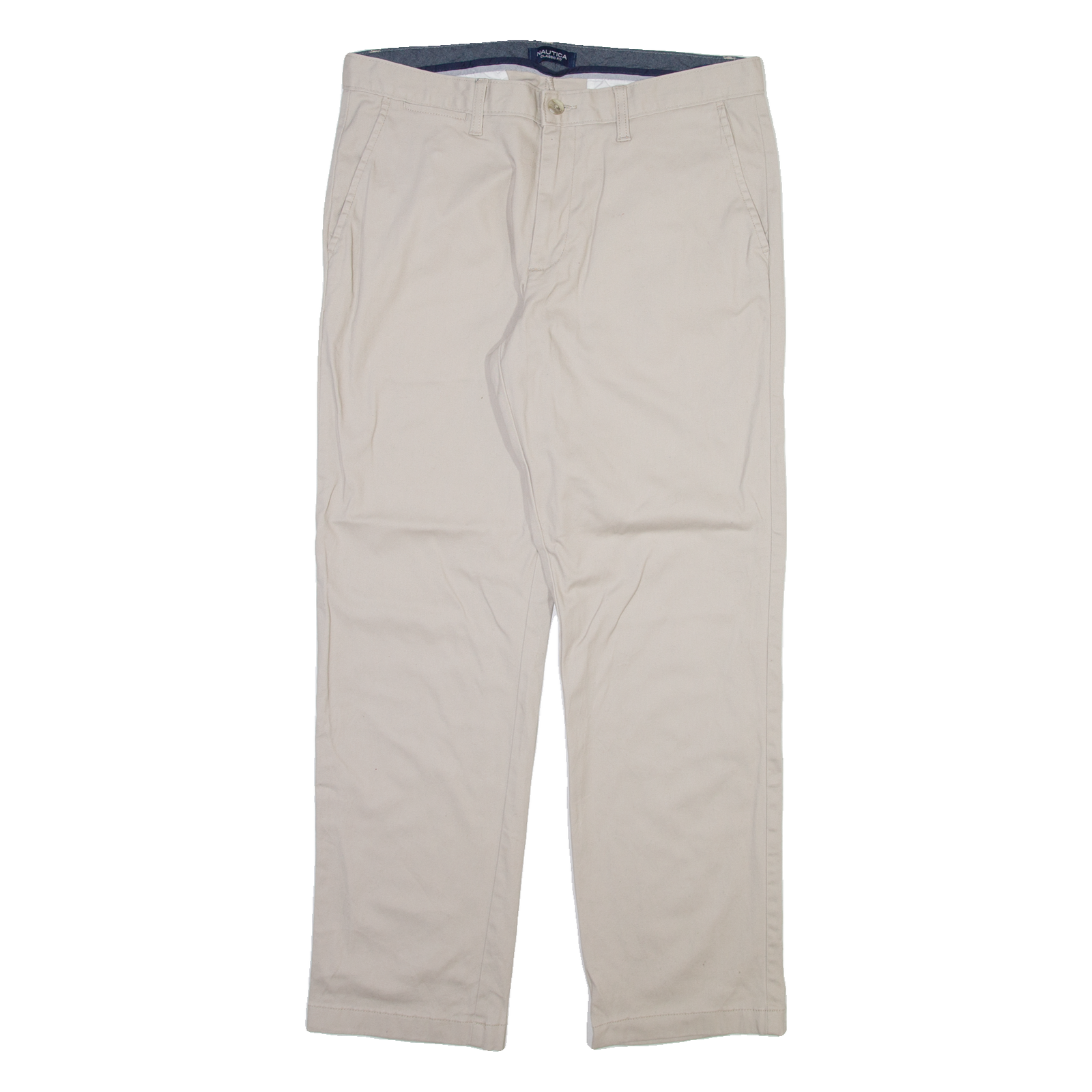 NAUTICA Mens Trousers Beige Regular Straight W34 L30 Refurbished - N/A refurbished available on Cerqular