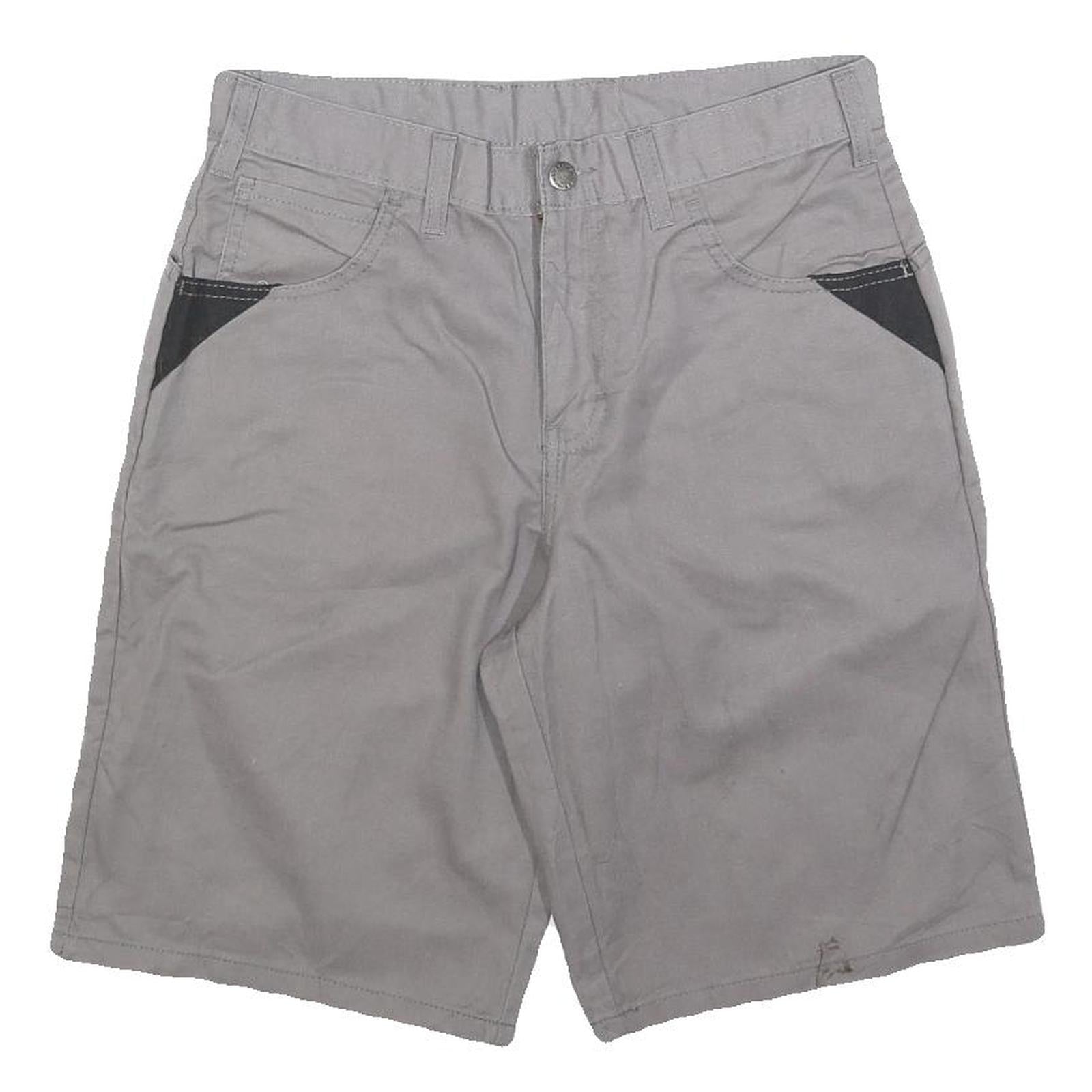 DICKIES Mens Shorts Grey & Black Casual Cotton Blend M W30 Workwear Refurbished - N/A refurbished available on Cerqular