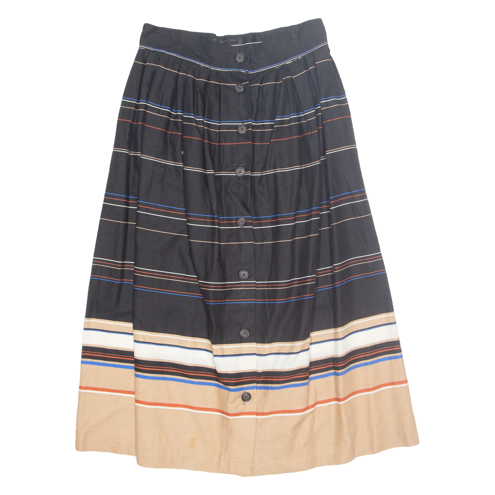 Womens A-Line Skirt Black Long Striped M Refurbished - N/A refurbished available on Cerqular