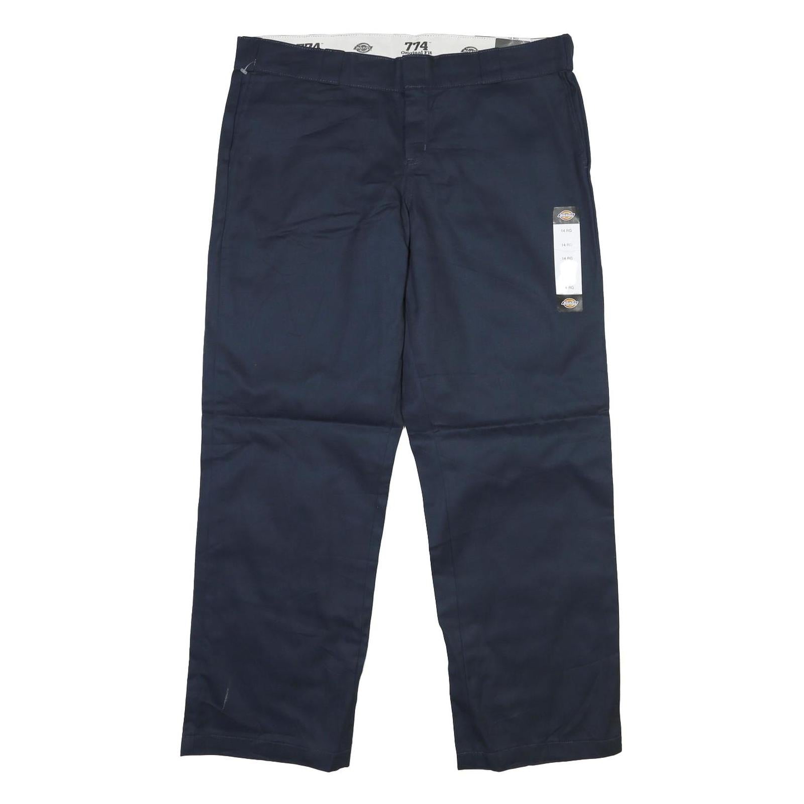 DICKIES Mens Regular Fit Navy Blue Cotton Blend Trousers W40 L32 Workwear Zip Refurbished - N/A refurbished available on Cerqular