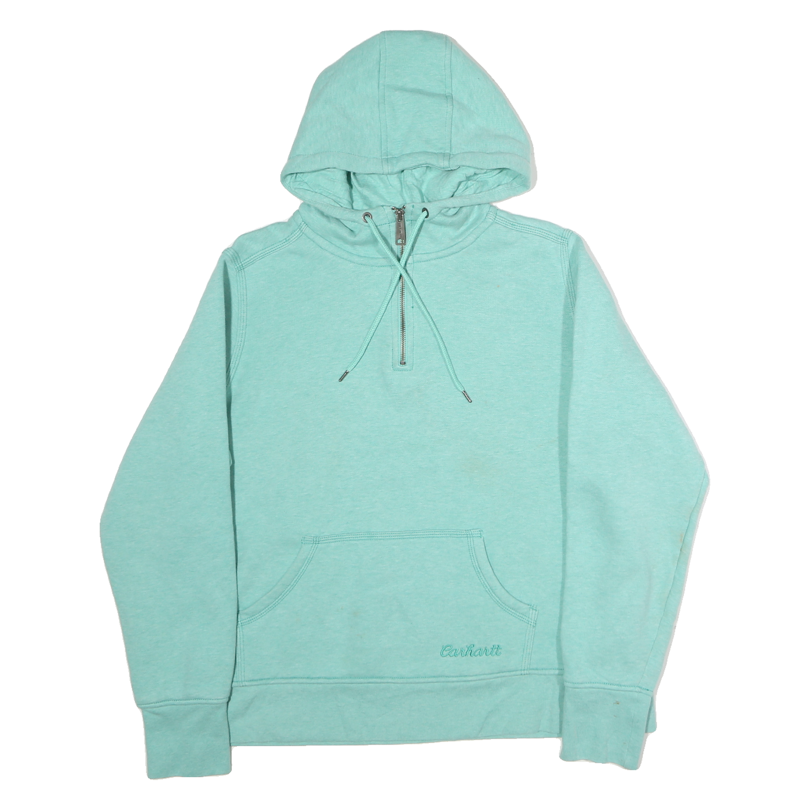 CARHARTT Womens Blue Pullover Hoodie XL Cotton ¼ Zip Casual Sweatshirt Refurbished - N/A refurbished available on Cerqular