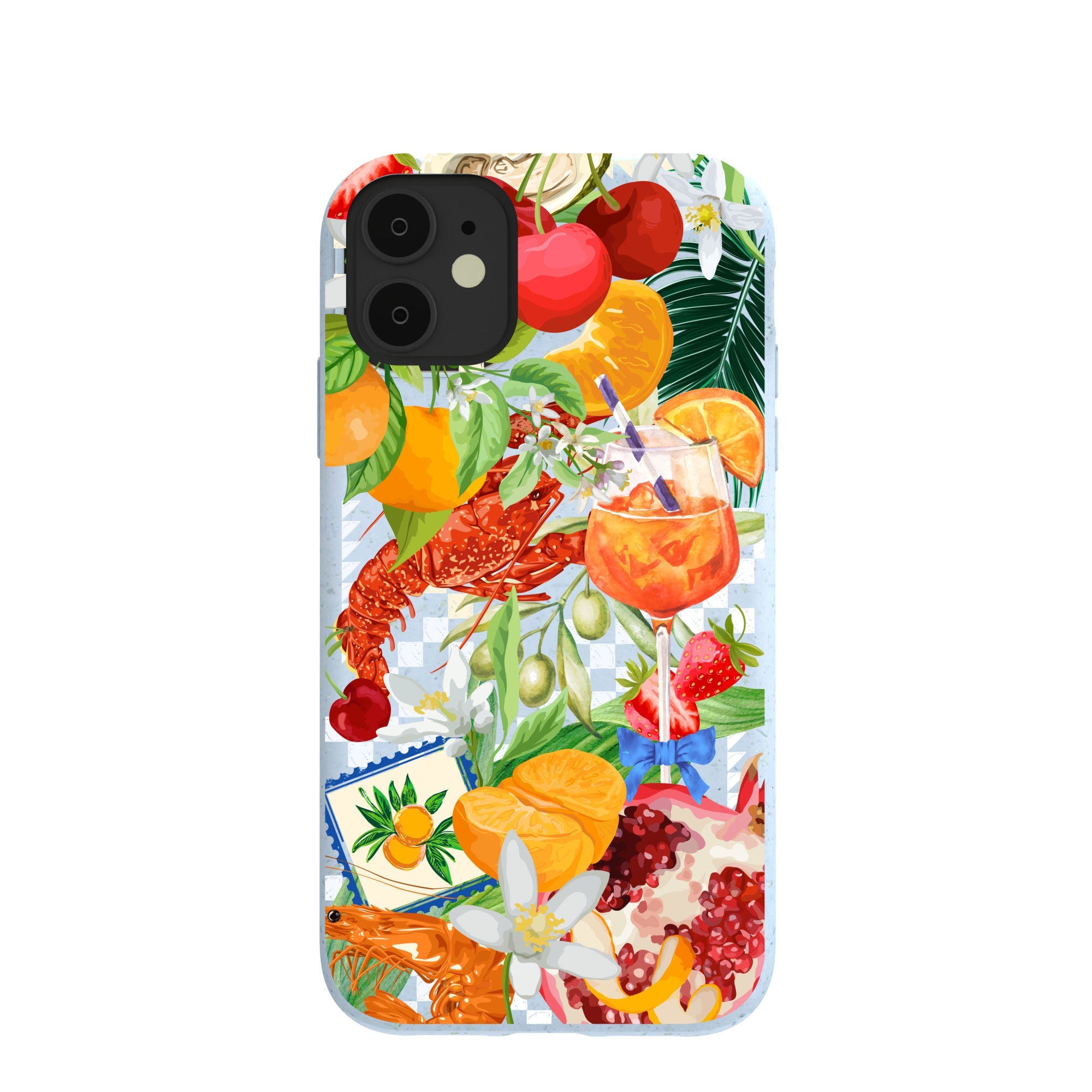 Powder Blue Mediterranean Summers iPhone 11 Case Refurbished - Pela Case refurbished available on Cerqular