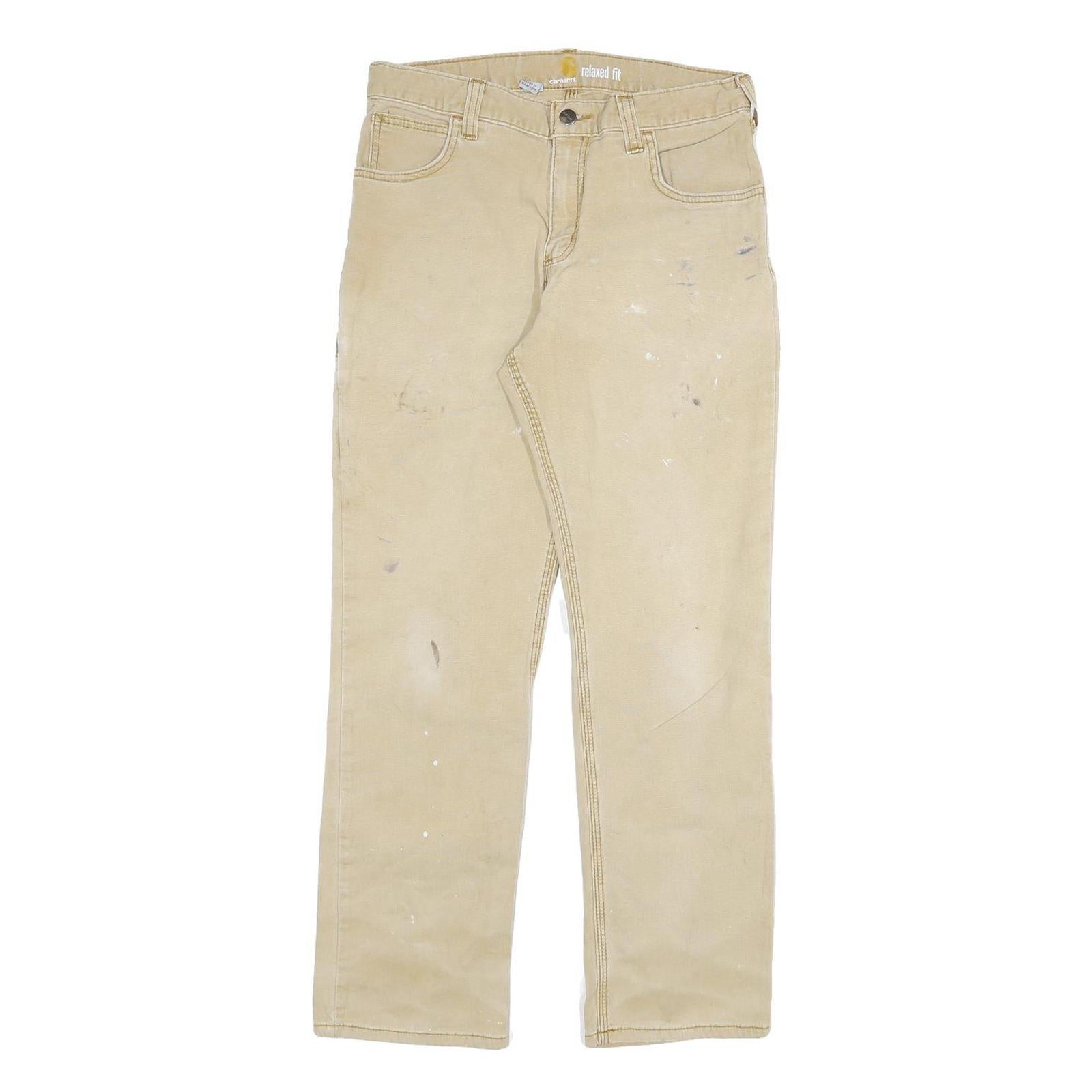 Buy CARHARTT Mens Cotton Blend Beige Regular Fit Straight Leg Trousers W30 L30 Refurbished - $49.39 CARHARTT Mens Cotton Blend Beige Regular Fit Straight Leg Trousers W30 L30 Refurbished - N/A refurbished available on Cerqular
