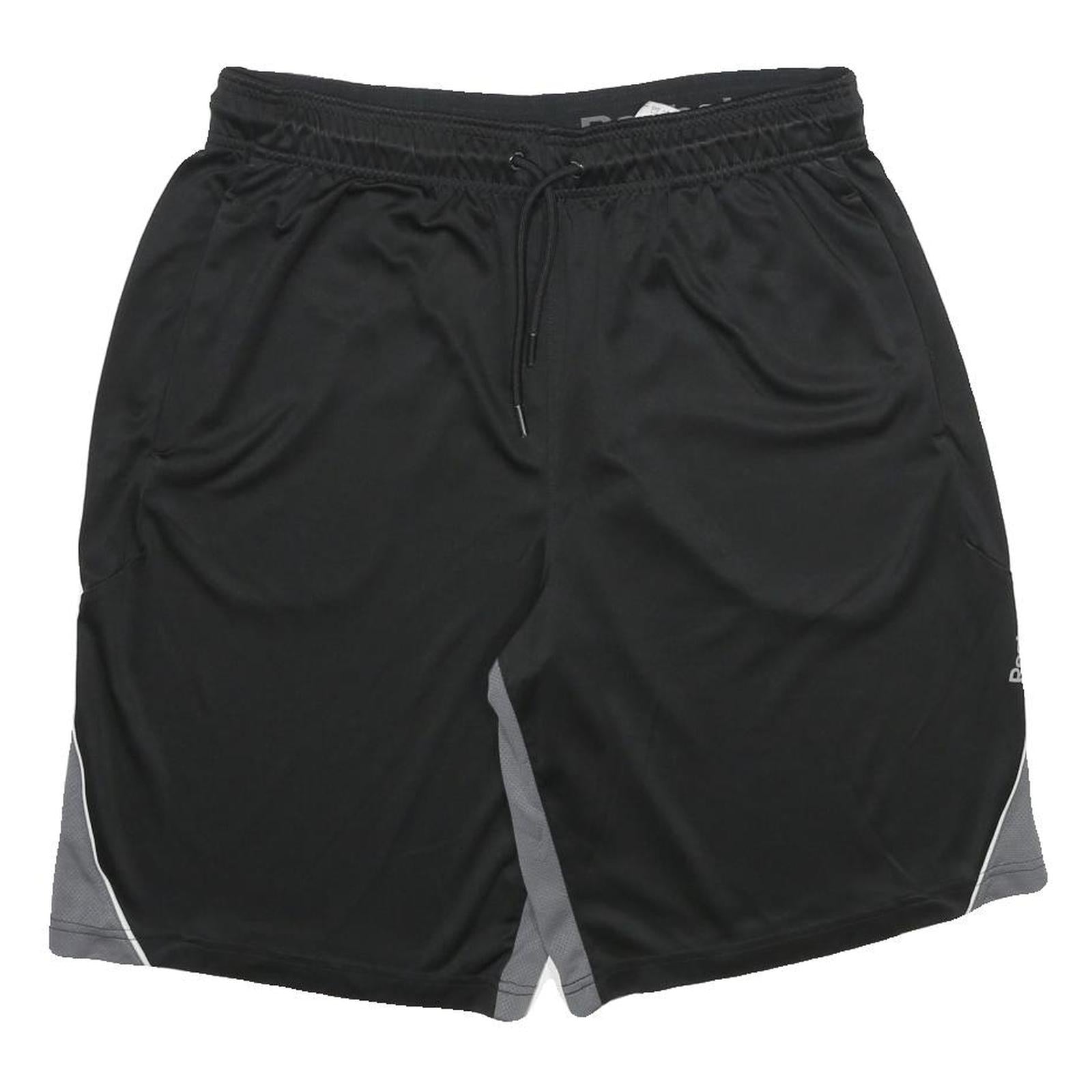 REEBOK Mens Shorts Black & Grey Casual M W32 Drawstring Pockets Light Weight Refurbished - N/A refurbished available on Cerqular