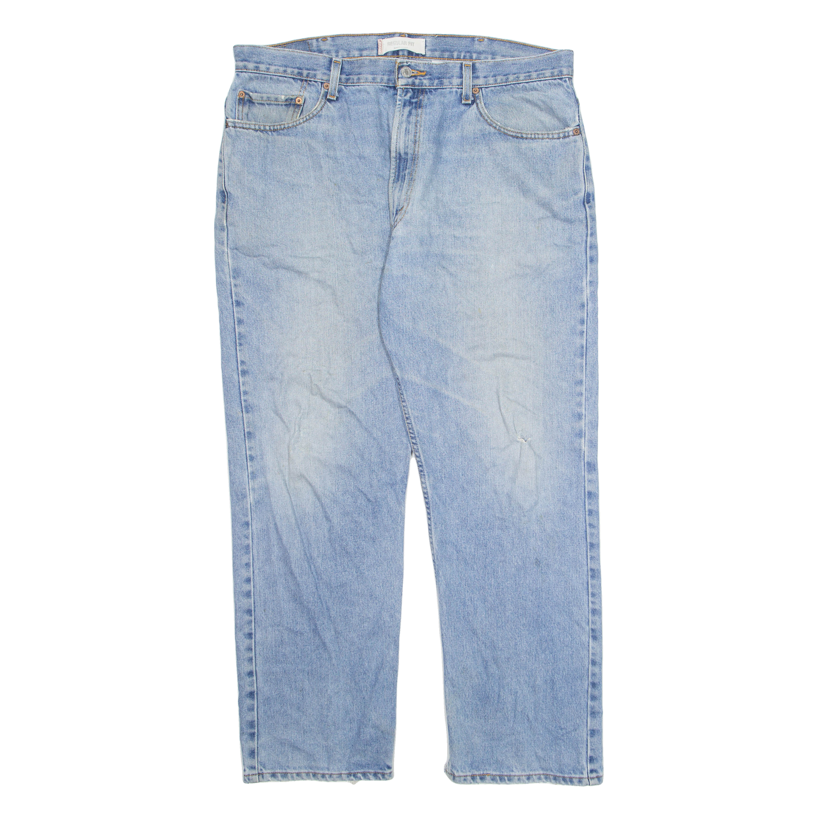LEVI'S 505 Jeans Mens Blue Regular Straight Stone Wash W40 L30 Refurbished - N/A refurbished available on Cerqular