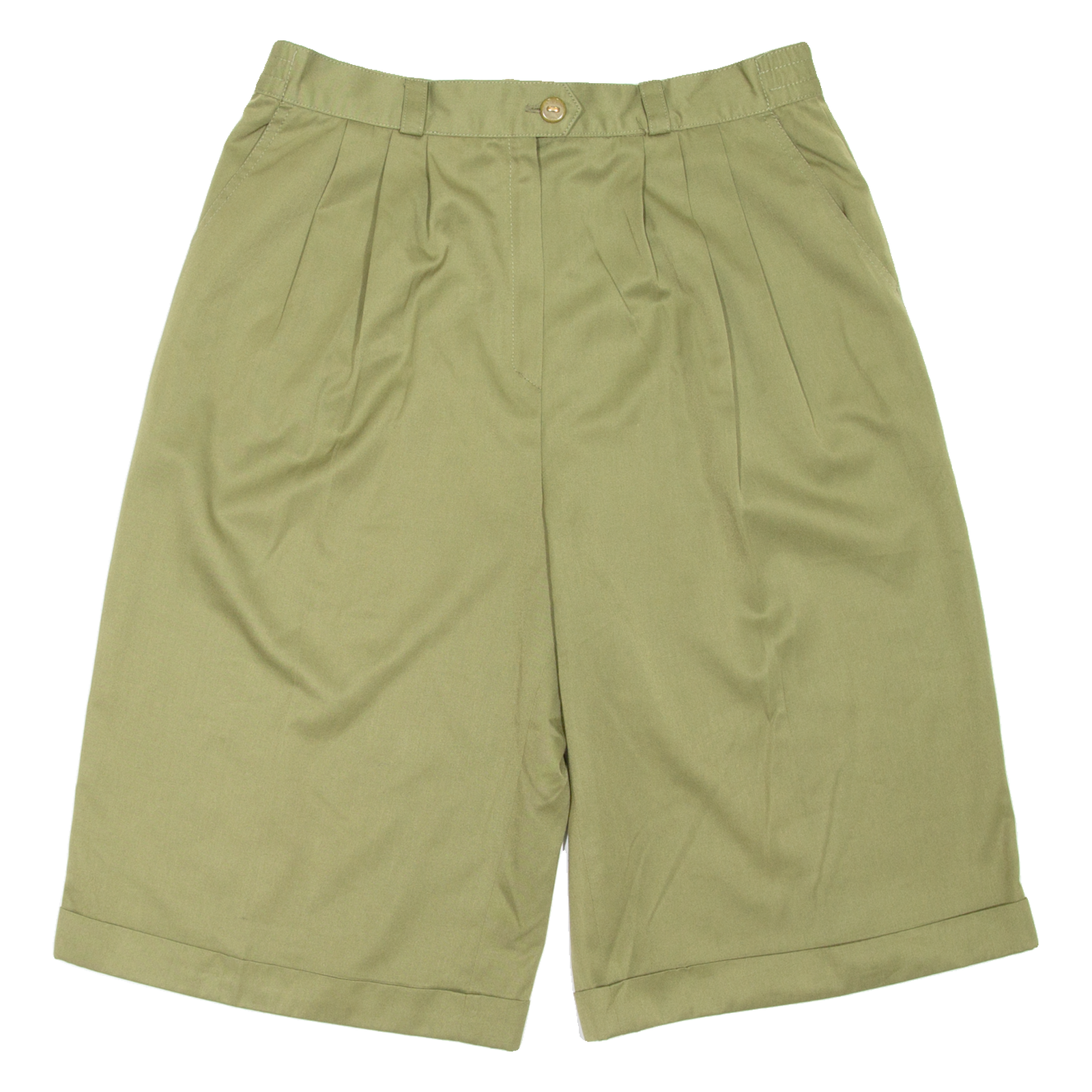 YARELL Womens Casual Shorts Green Relaxed UK 16 W29 Refurbished - N/A refurbished available on Cerqular