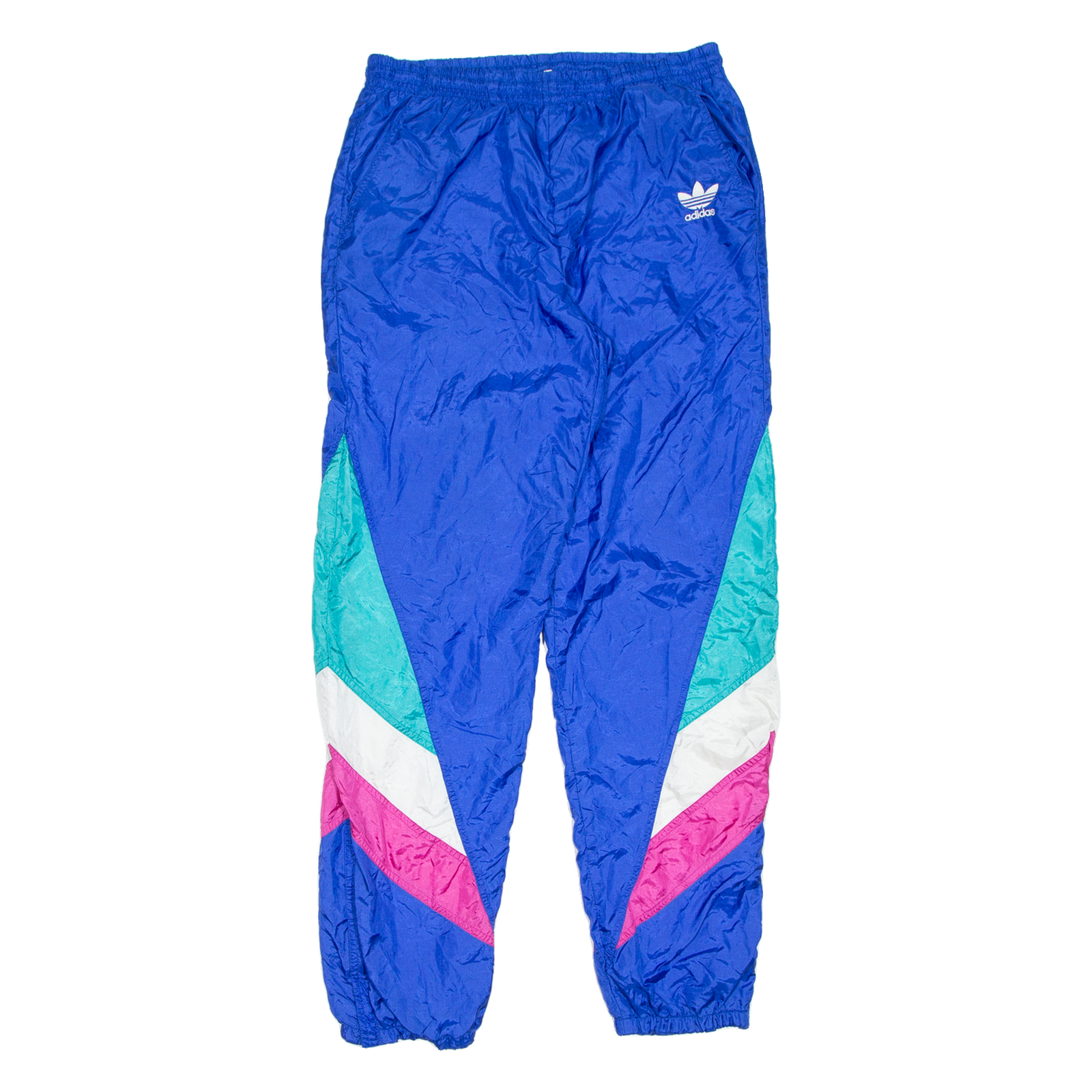ADIDAS Womens Track Pants Blue Tapered L W31 L31 Refurbished - N/A refurbished available on Cerqular