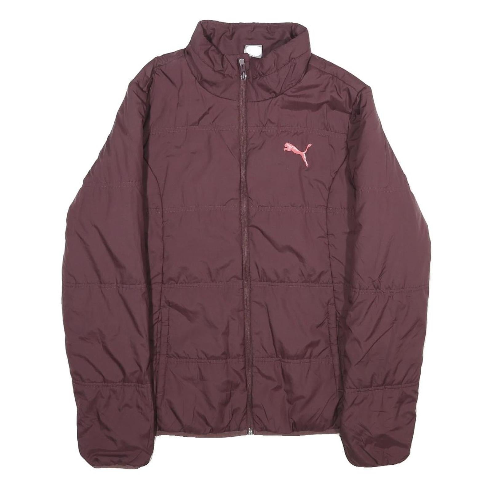 PUMA Womens Maroon Burgundy Jacket M Woven Zip Sportswear Logo Refurbished - N/A refurbished available on Cerqular
