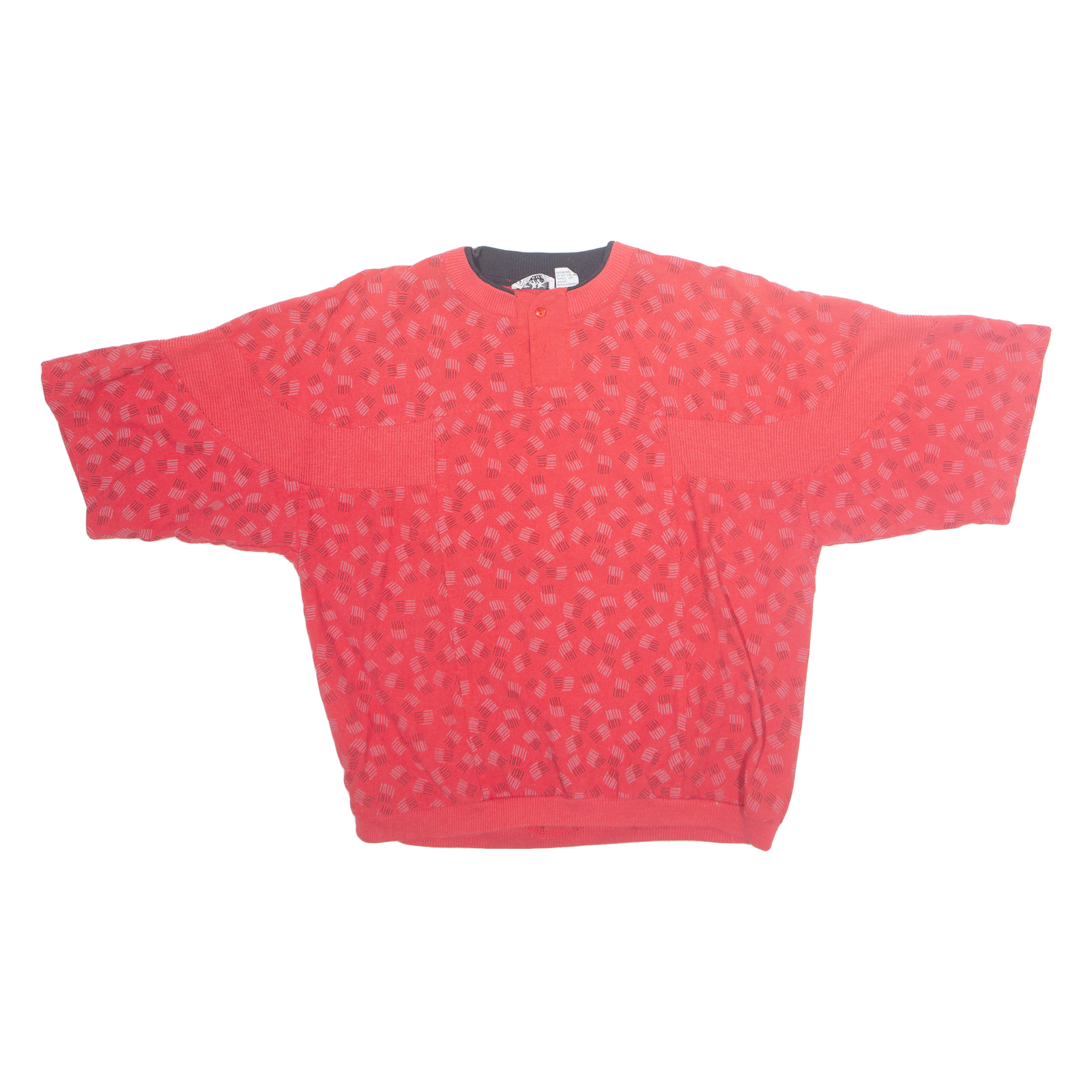 AVENUES Womens Printed Top Red Crazy Pattern L Refurbished - N/A refurbished available on Cerqular