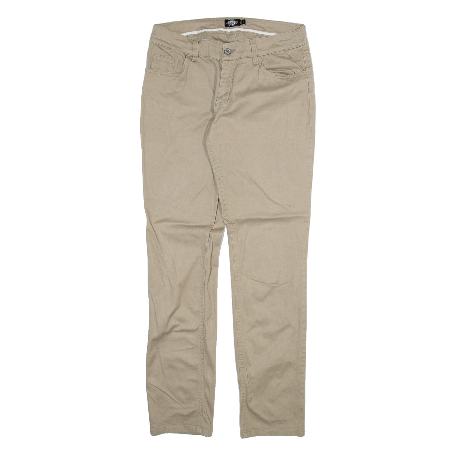 DICKIES Womens Trousers Beige Slim Straight W30 L31 Refurbished - N/A refurbished available on Cerqular