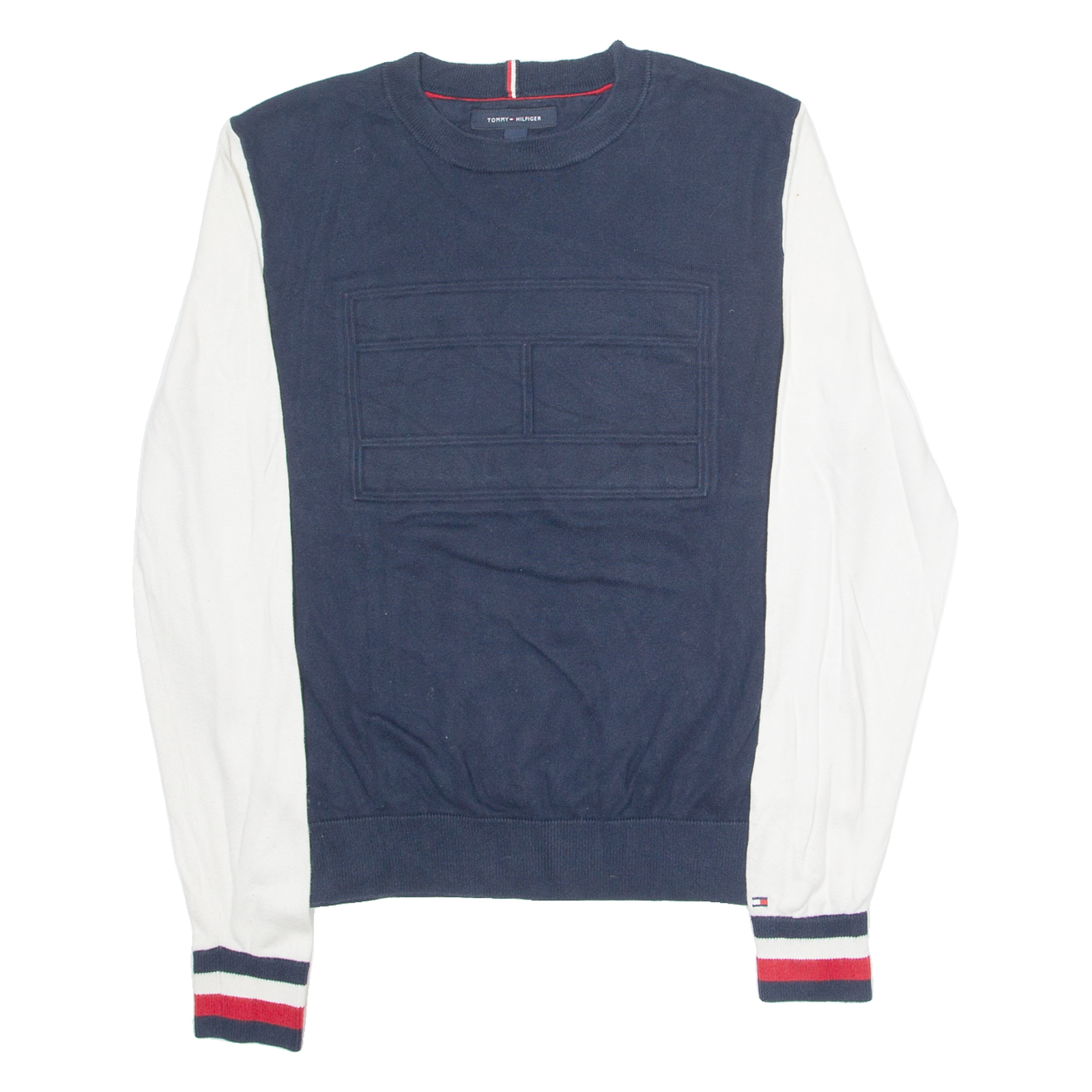 TOMMY HILFIGER Mens Jumper Blue Tight Knit S Refurbished - N/A refurbished available on Cerqular