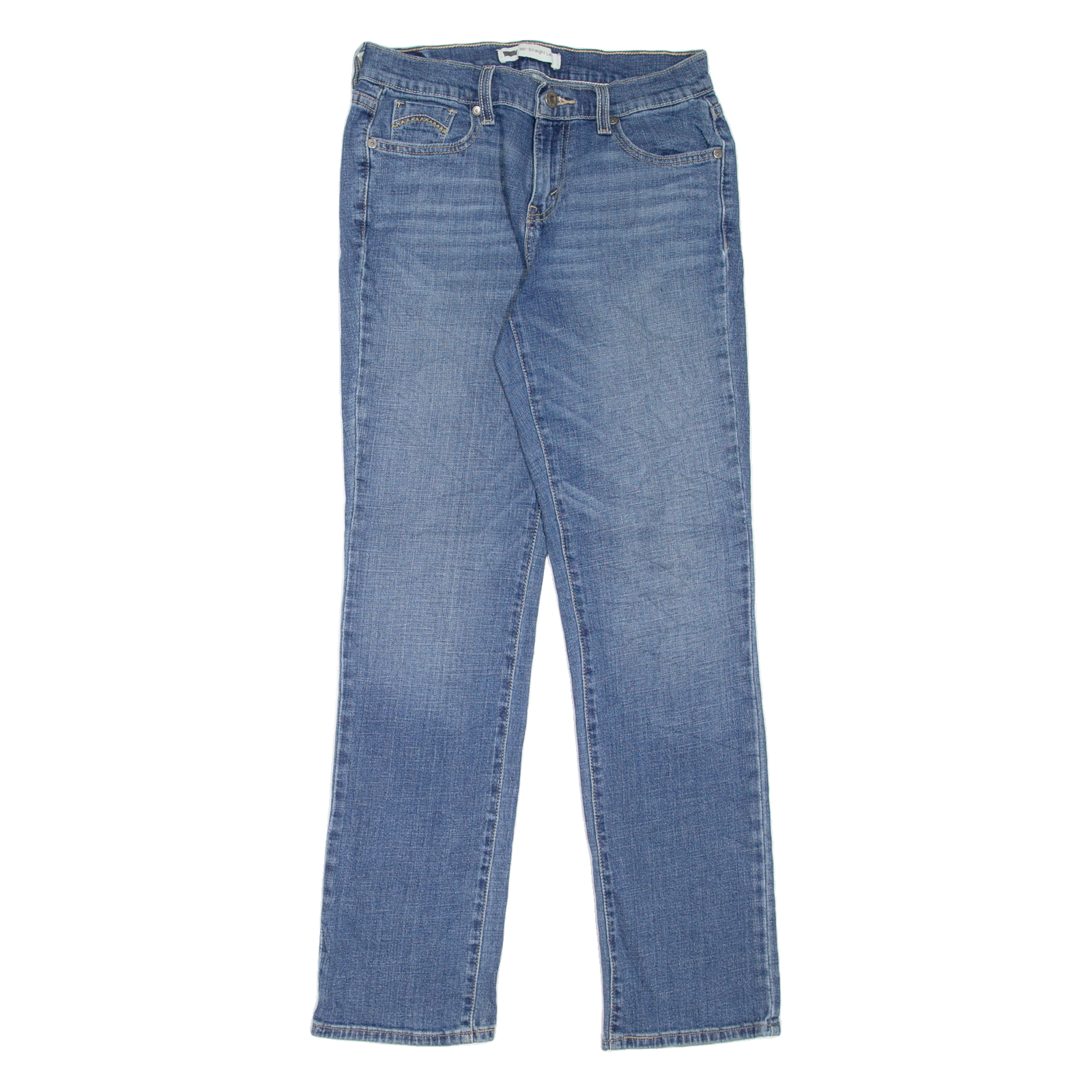 LEVI'S 505 Womens Jeans Blue Regular Straight Stone Wash W27 L32 Refurbished - N/A refurbished available on Cerqular