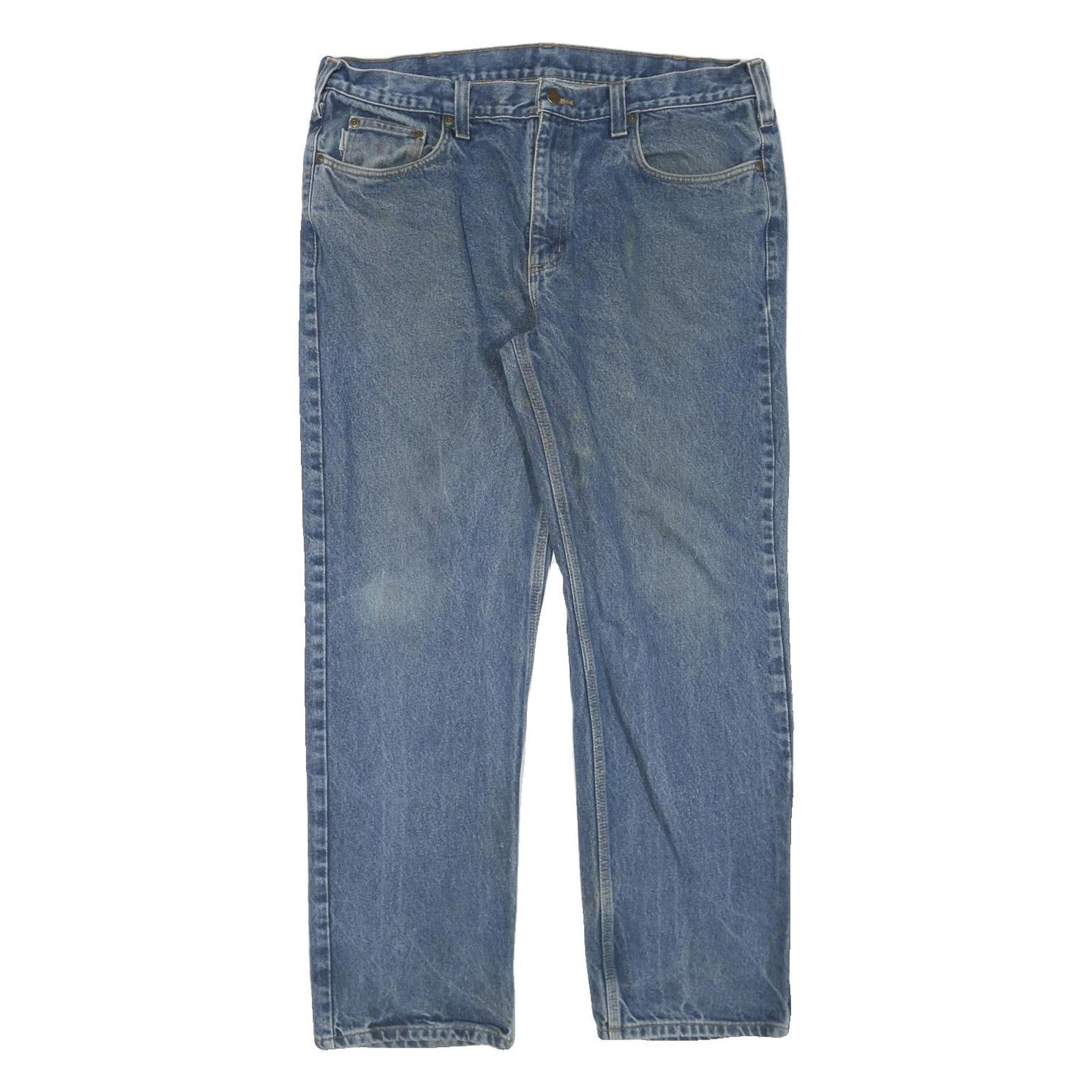 CARHARTT Mens Regular Fit Blue Denim Jeans Zip W38 L30 Classic Cotton Blend Refurbished - N/A refurbished available on Cerqular