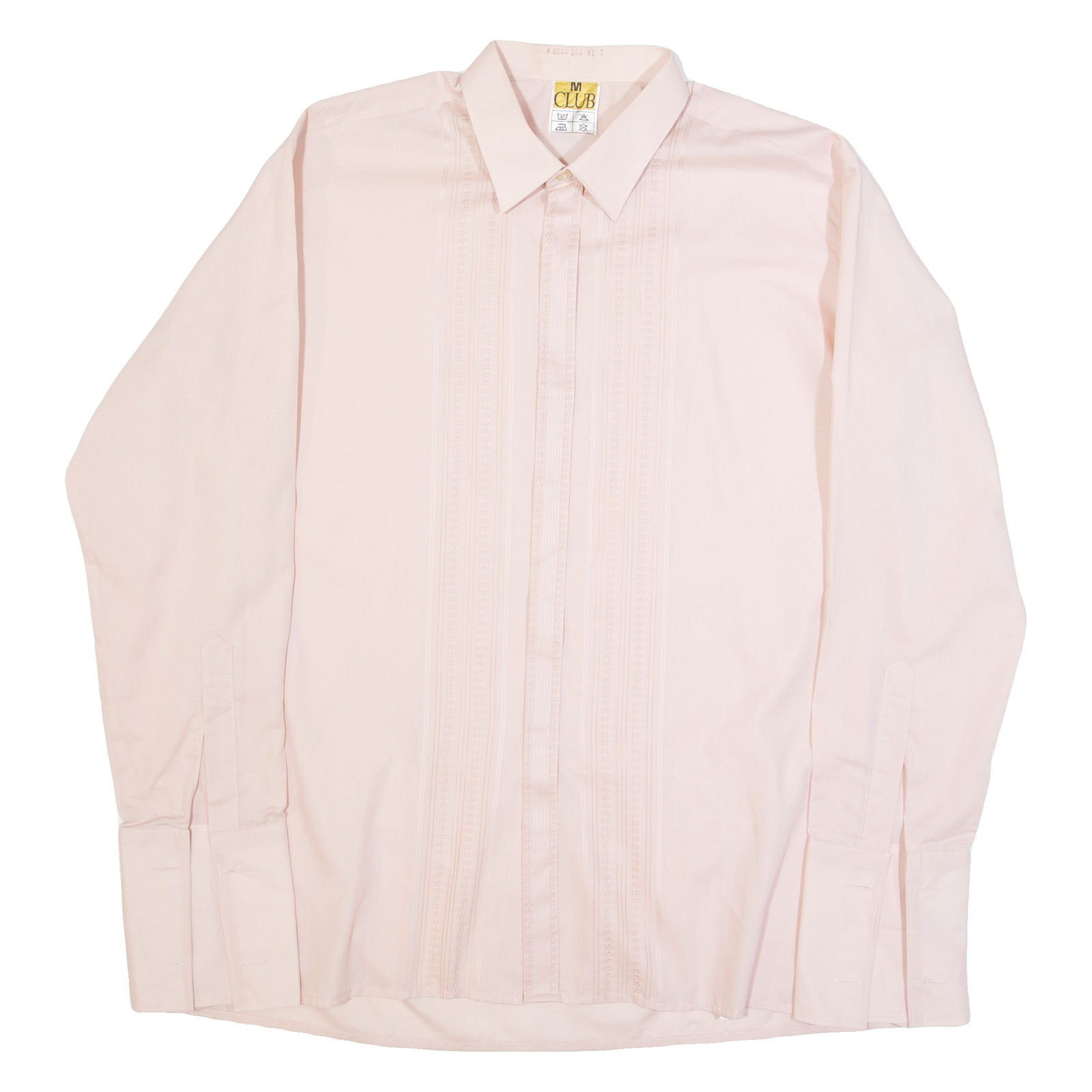 M CLUB Mens Formal Shirt Pink 90s Long Sleeve L Refurbished - N/A refurbished available on Cerqular
