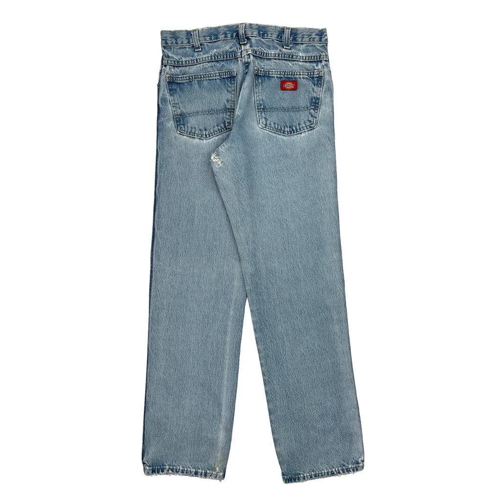 Dickies Jeans - 32W 33L Light Wash Cotton Refurbished - Thrifted (note: this is a term often used to describe second- refurbished available on Cerqular