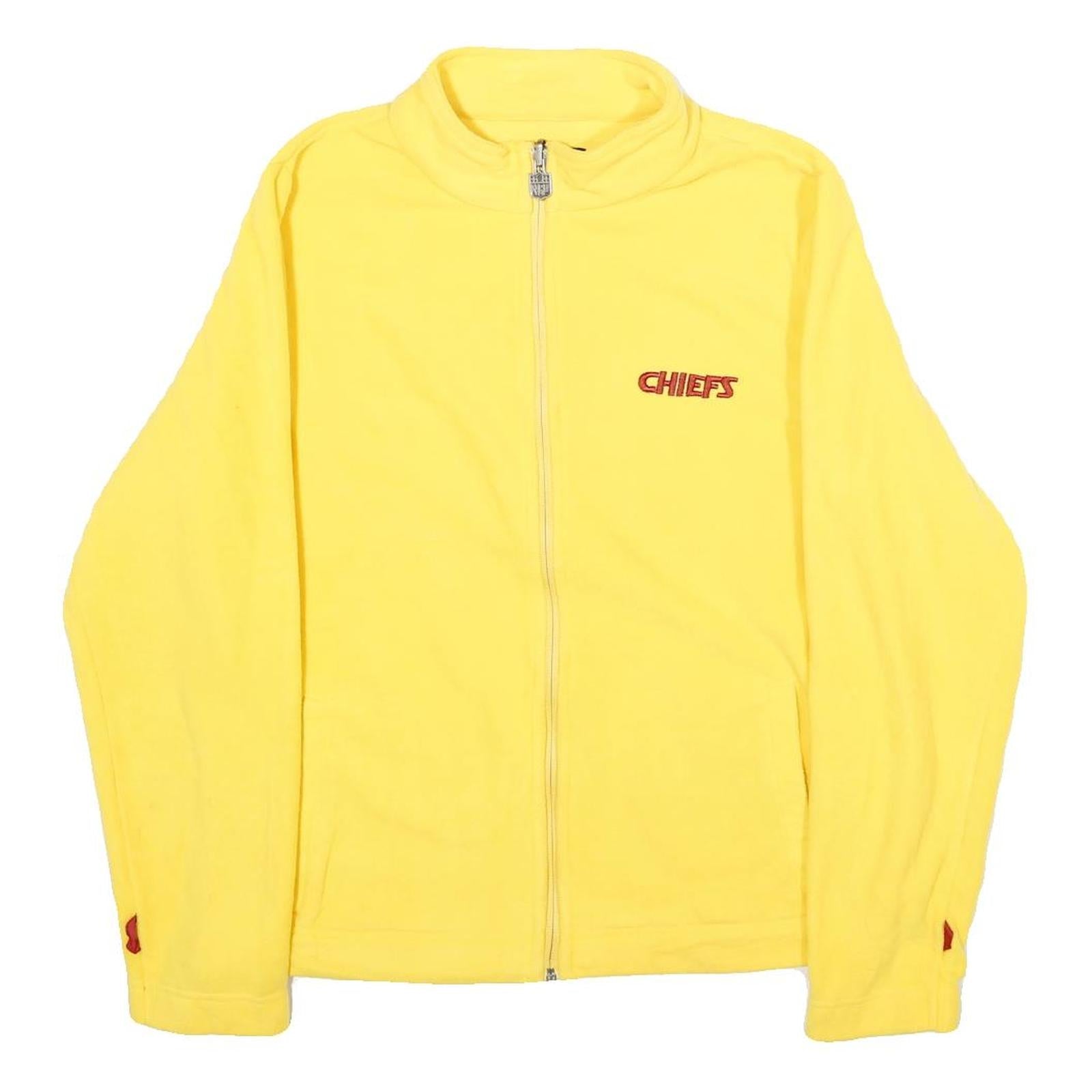 NFL Mens Yellow Zip Jacket M Polyester Plain Casual Sportswear Lightweight Refurbished - N/A refurbished available on Cerqular