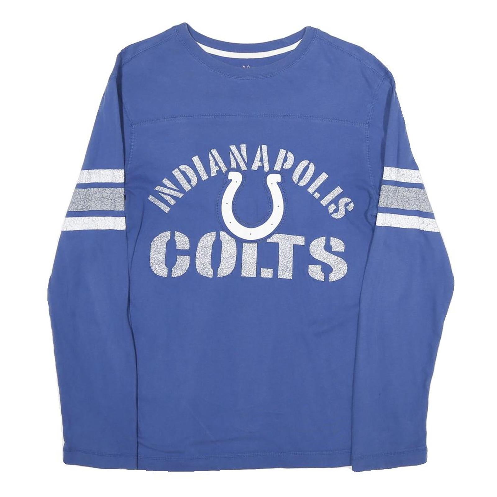 MAJESTIC Mens Blue Indianapolis Colts T-Shirt S Long Sleeve Crew Neck Football Refurbished - N/A refurbished available on Cerqular