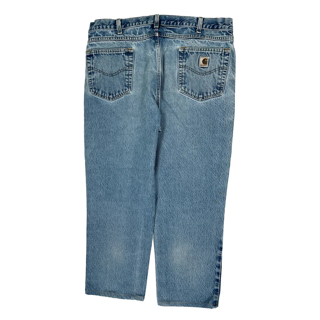 Carhartt Jeans - 38W 30L Light Wash Cotton Refurbished - Thrifted (note: this is a term often used to describe second- refurbished available on Cerqular