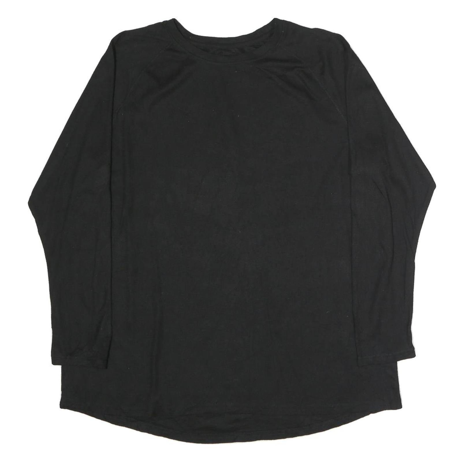 DICKIES Mens Black Long Sleeve T-Shirt Crew Neck Cotton L Plain Classic Refurbished - N/A refurbished available on Cerqular