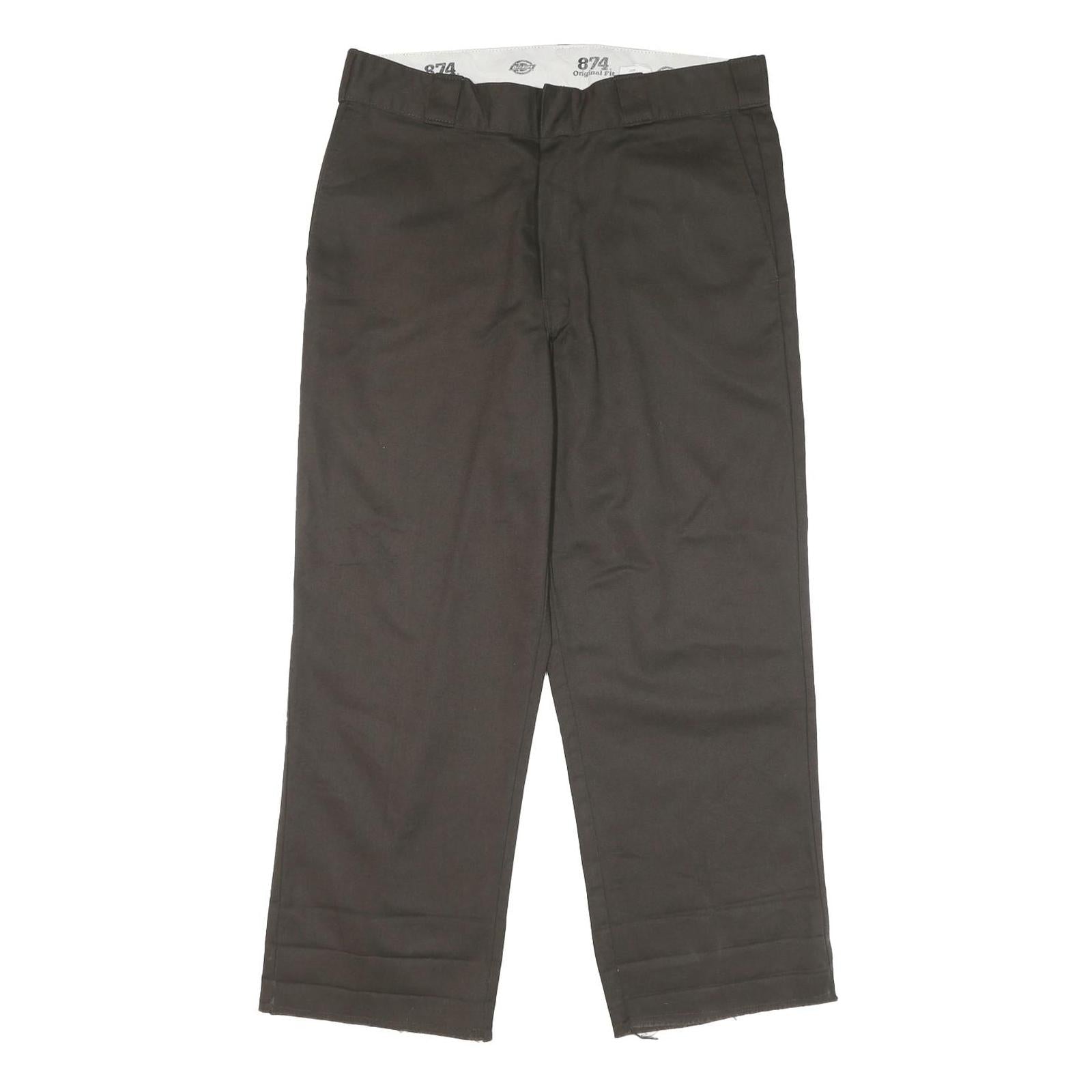 DICKIES Mens Cotton Blend Black Regular Straight Trousers W34 L27 Workwear Zip Refurbished - N/A refurbished available on Cerqular