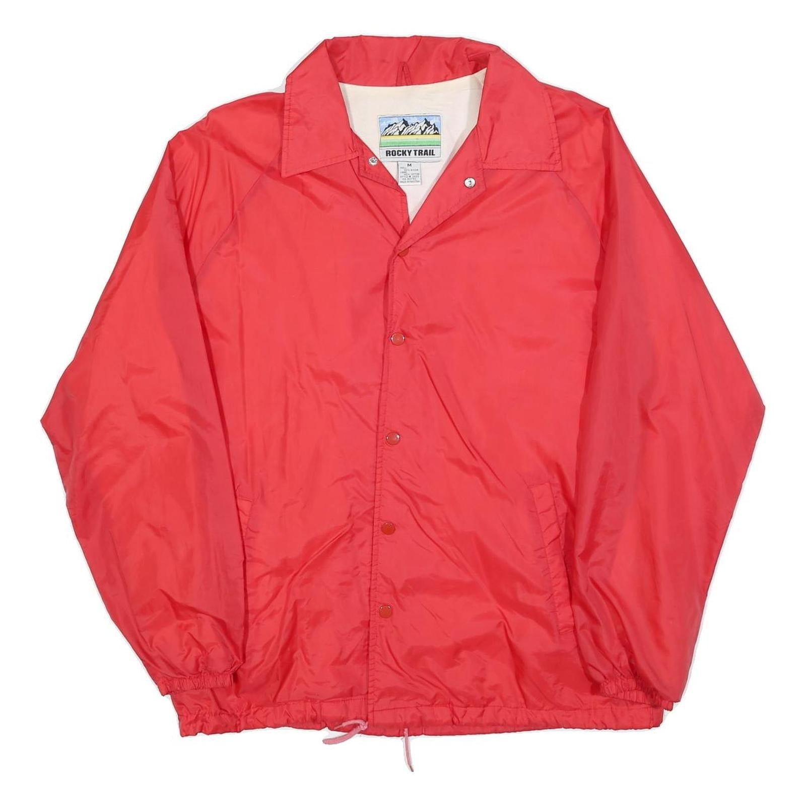 ROCKY TRAIL Mens Red Nylon Button Jacket M Outdoor Windbreaker Casual Refurbished - N/A refurbished available on Cerqular