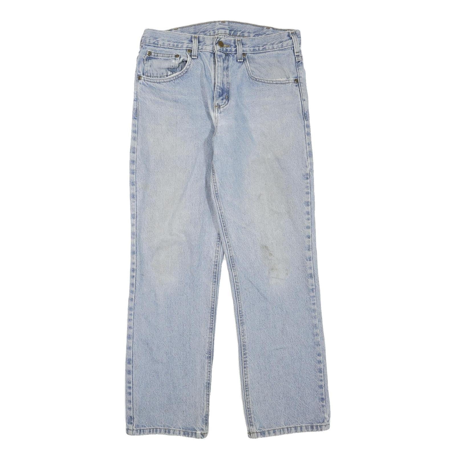 CARHARTT Womens Regular Fit Light Blue Denim Jeans W32 L30 Cotton Blend Zip Refurbished - N/A refurbished available on Cerqular
