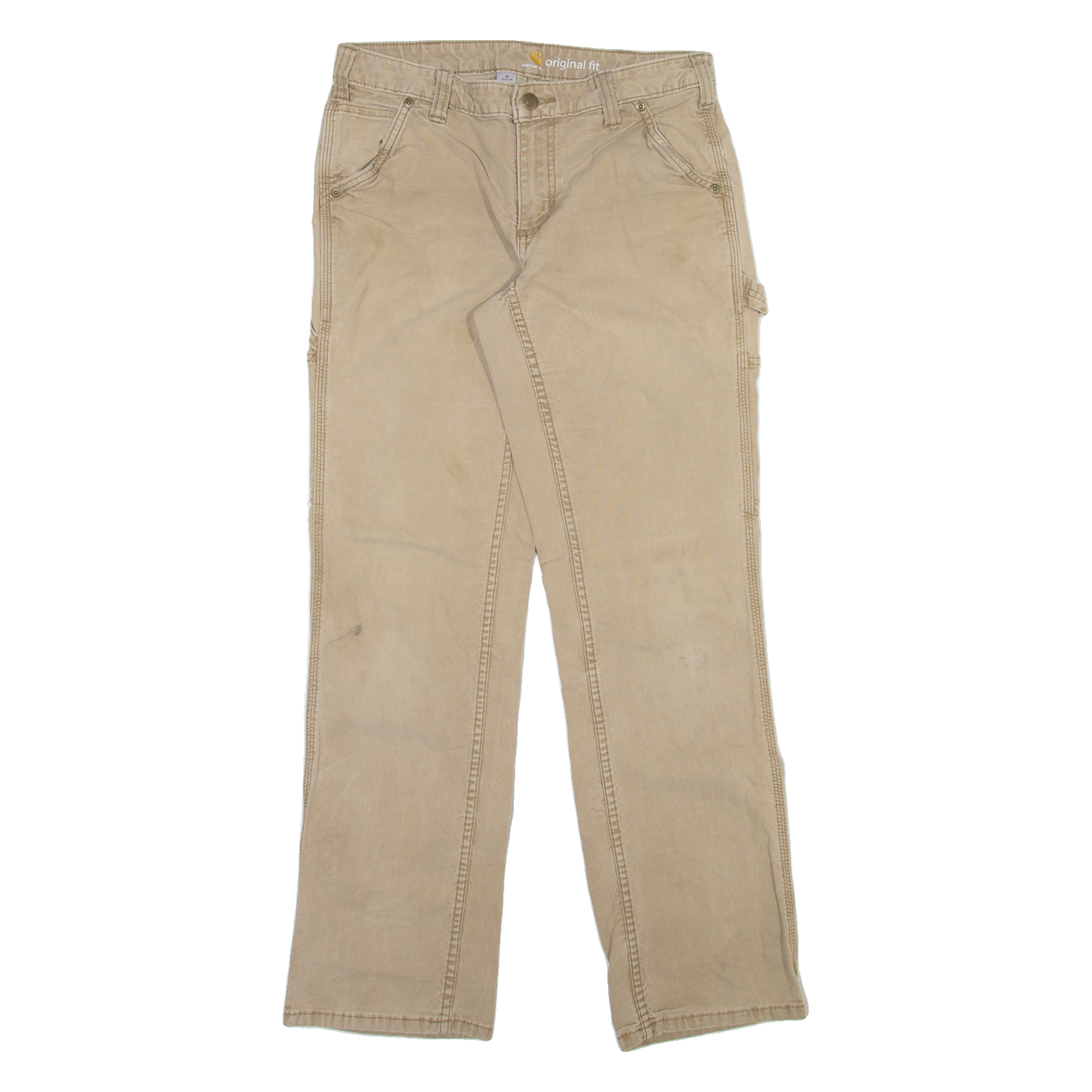 CARHARTT Carpenter Womens Trousers Beige Regular Straight W28 L30 Refurbished - N/A refurbished available on Cerqular