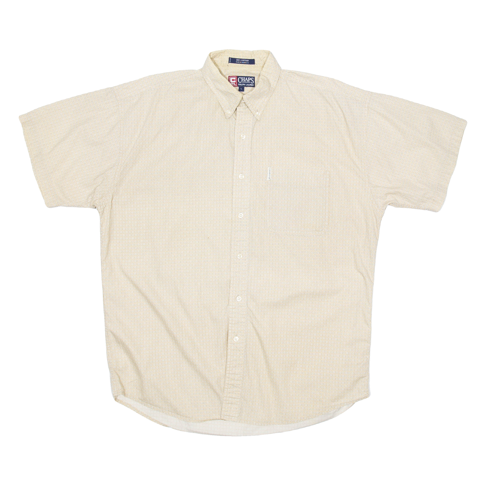 Buy CHAPS Mens Shirt Beige Geometric L Refurbished - $27.29 CHAPS Mens Shirt Beige Geometric L Refurbished - N/A refurbished available on Cerqular