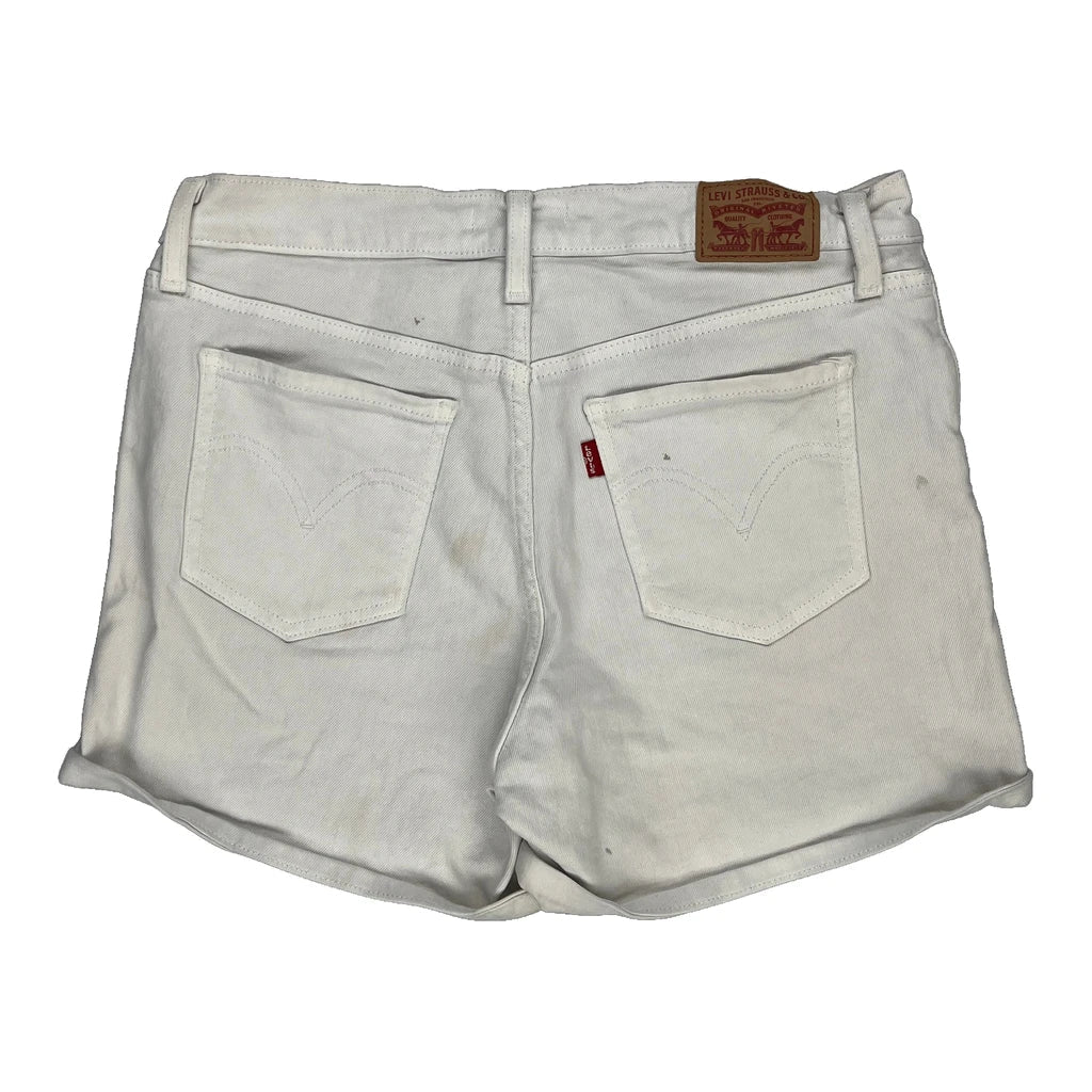 Buy Levis Denim Shorts - 32W UK 12 White Cotton Refurbished - $26.79 Levis Denim Shorts - 32W UK 12 White Cotton Refurbished - Thrifted (note: this is a term often used to describe second- refurbished available on Cerqular