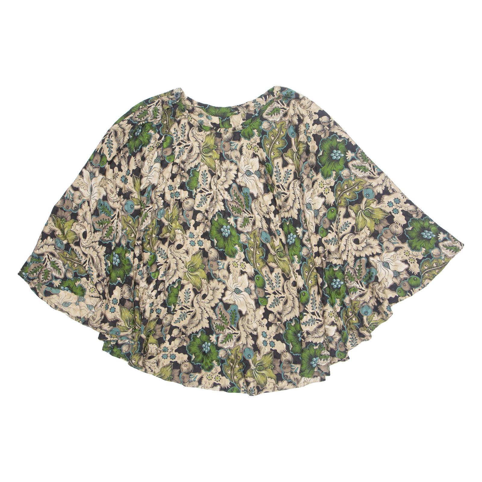 Poncho Womens Kimono Waistcoat Brown Sleeveless Crazy Pattern S Refurbished - N/A refurbished available on Cerqular