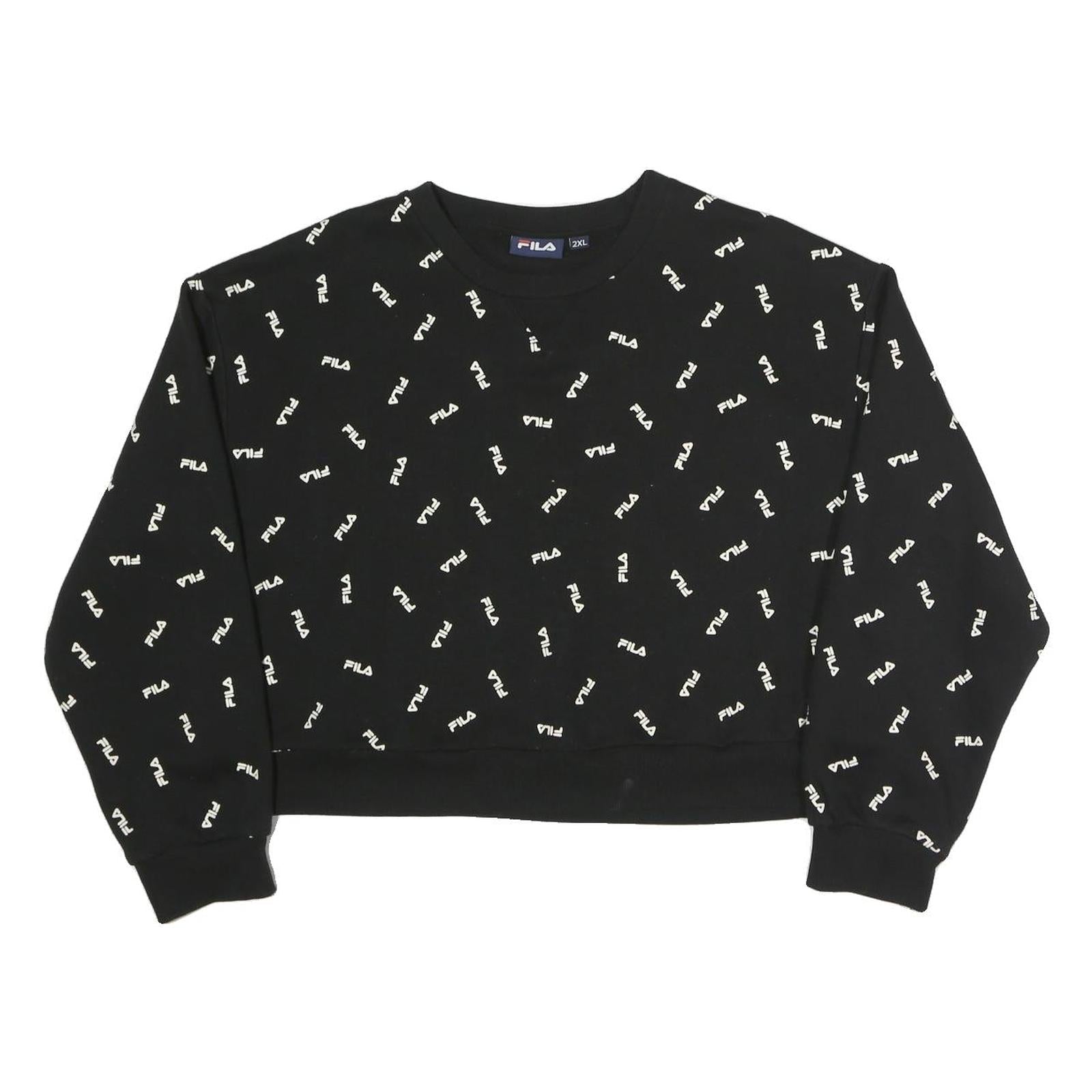 Buy FILA Womens Black Sweatshirt Crew Neck 2XL Cotton Blend Logo Print Pullover Refurbished - $29.89 FILA Womens Black Sweatshirt Crew Neck 2XL Cotton Blend Logo Print Pullover Refurbished - N/A refurbished available on Cerqular