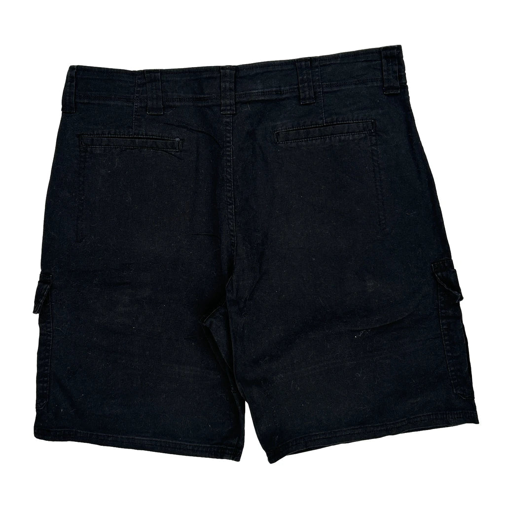 Wrangler Cargo Shorts - 37W 10L Black Cotton Refurbished - Thrifted (note: this is a term often used to describe second- refurbished available on Cerqular