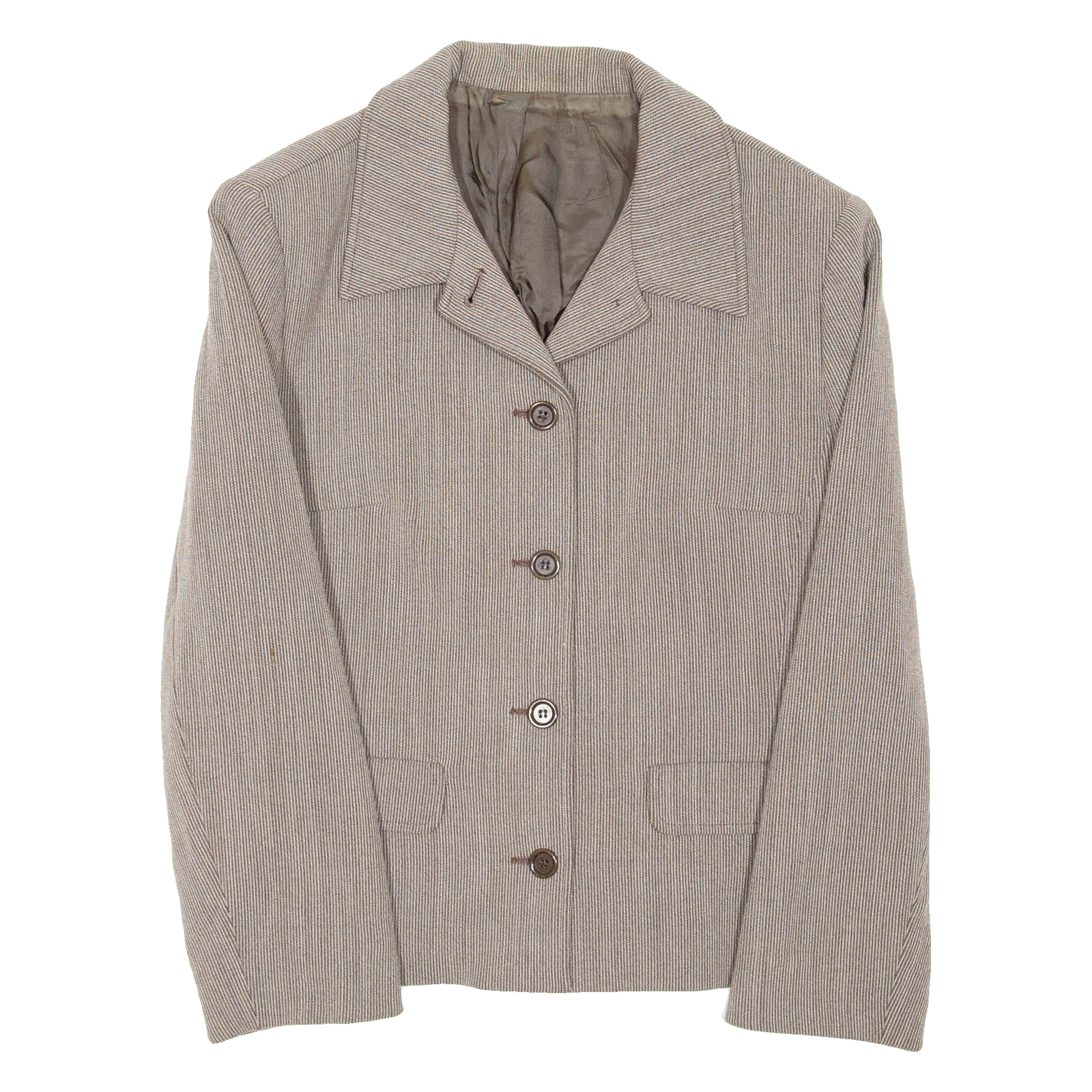 Womens Blazer Coat Grey Striped M Refurbished - N/A refurbished available on Cerqular
