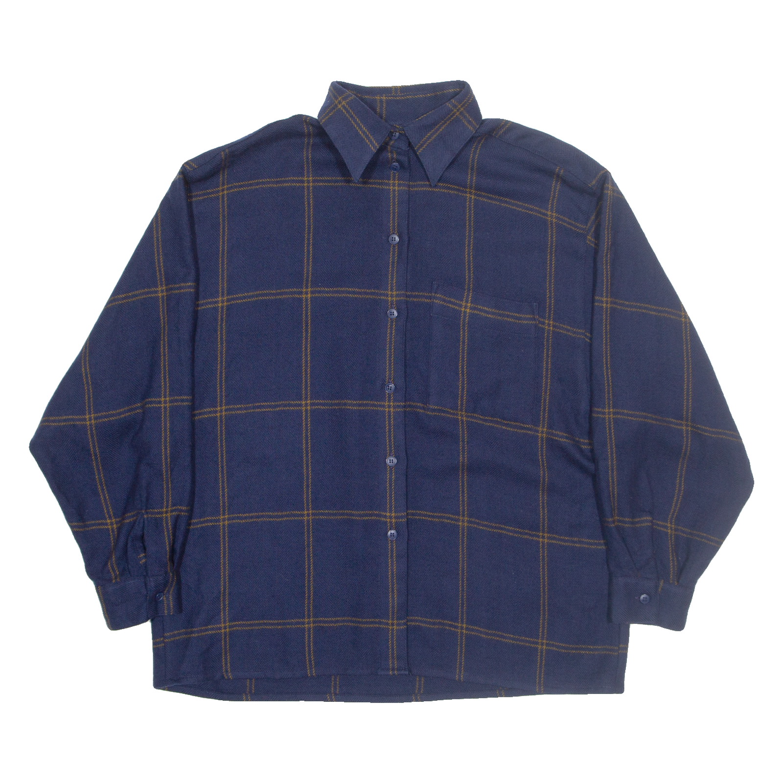 MARIAN DAVID Womens Shirt Blue Check Long Sleeve M Refurbished - N/A refurbished available on Cerqular