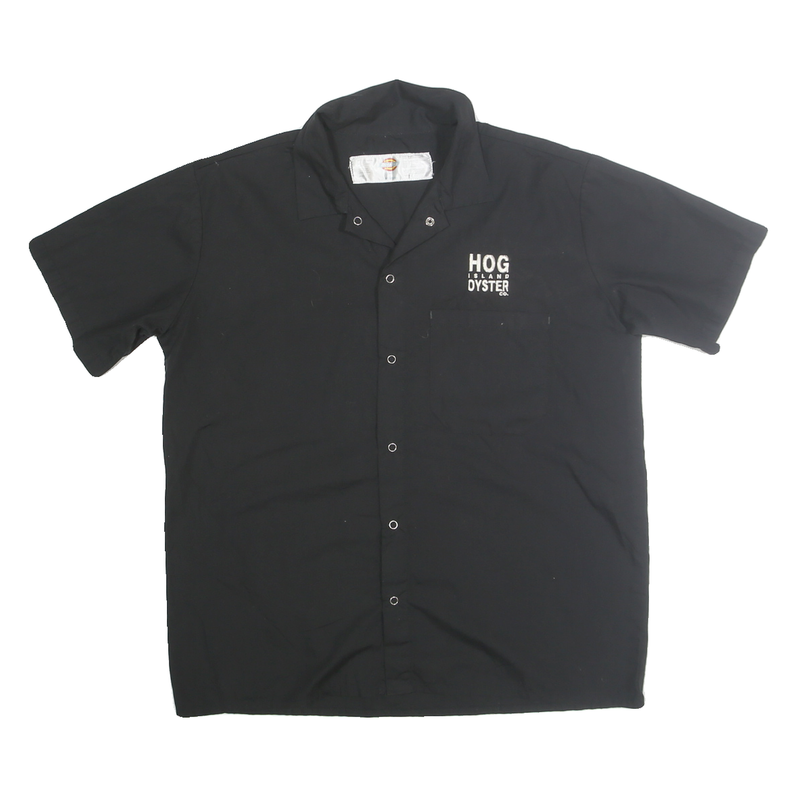 DICKIES Mens Black Cotton Blend Shirt M Workwear Short Sleeve Button Up Refurbished - N/A refurbished available on Cerqular