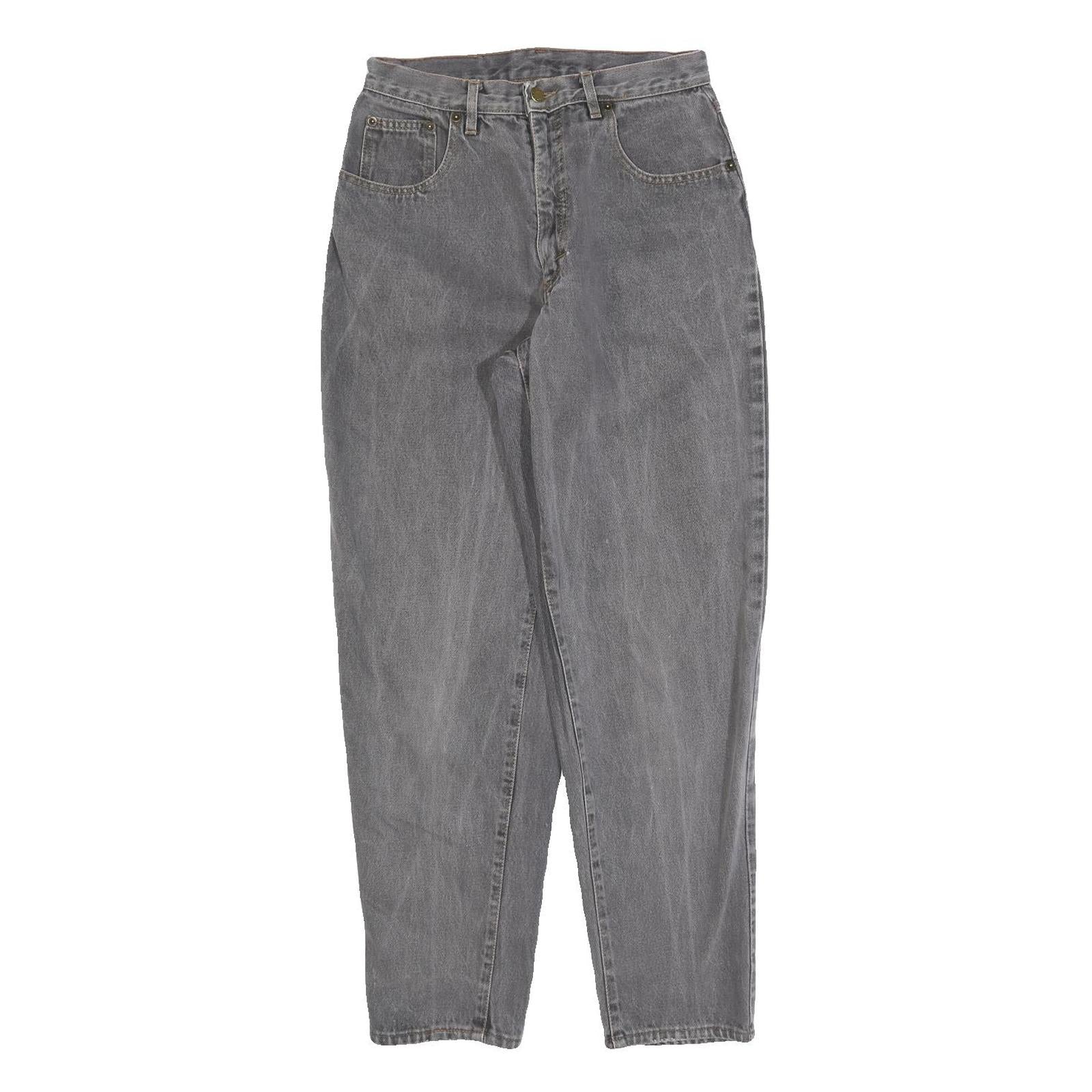 Grey Womens Regular Fit Straight Denim Cotton Blend Jeans W28 L30 Classic Casual Refurbished - N/A refurbished available on Cerqular