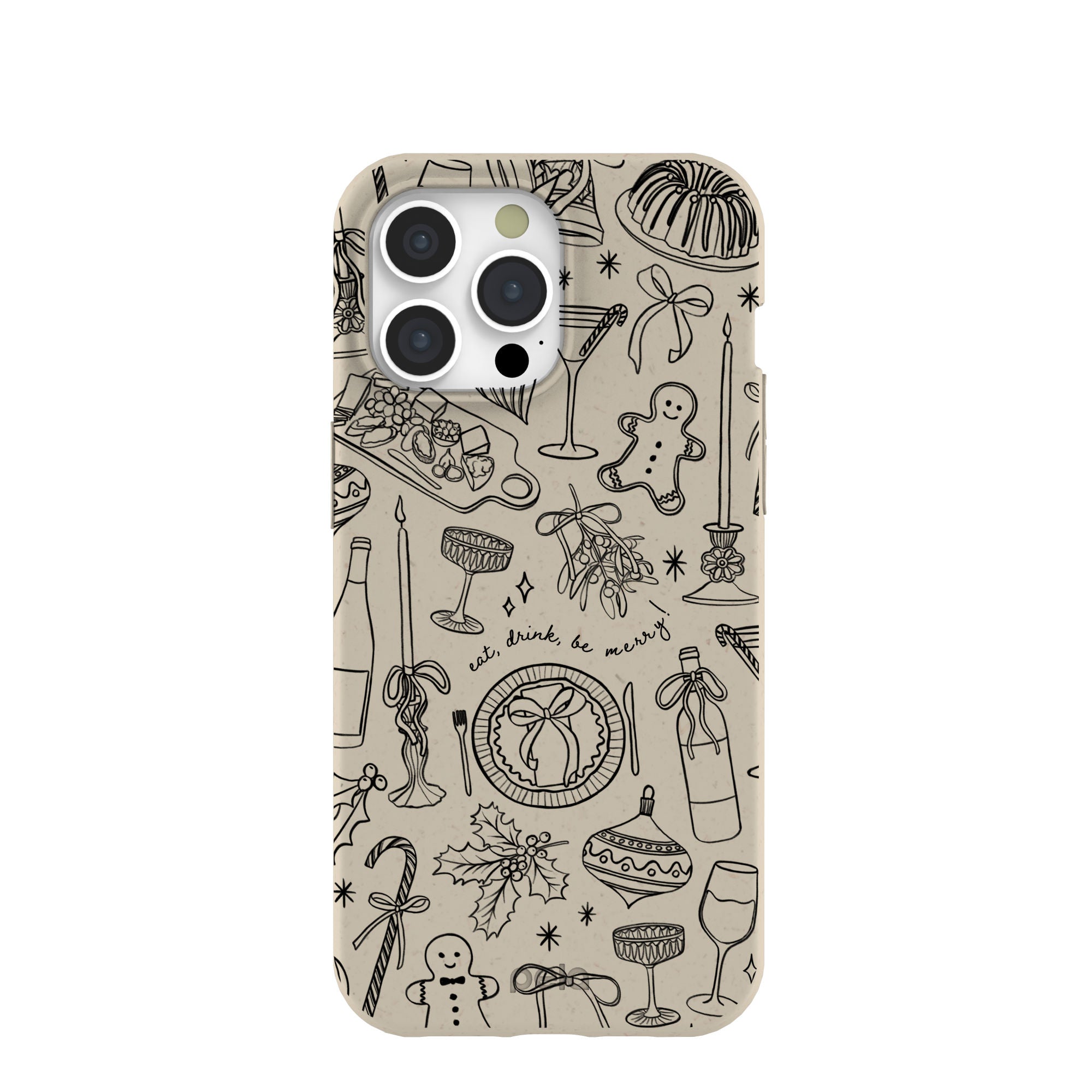 London Fog Holiday Dinner Party iPhone 15 Pro Max Case Refurbished - Pela Case refurbished available on Cerqular