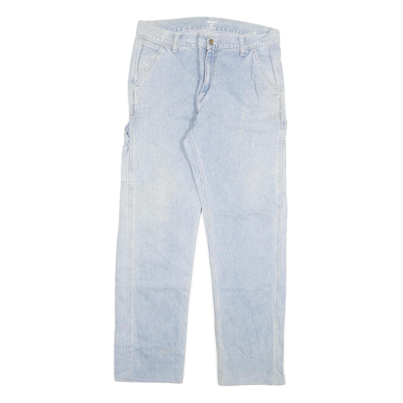 CARHARTT Mens Light Blue Regular Fit Denim Jeans W31 L32 Workwear Utility Refurbished - N/A refurbished available on Cerqular
