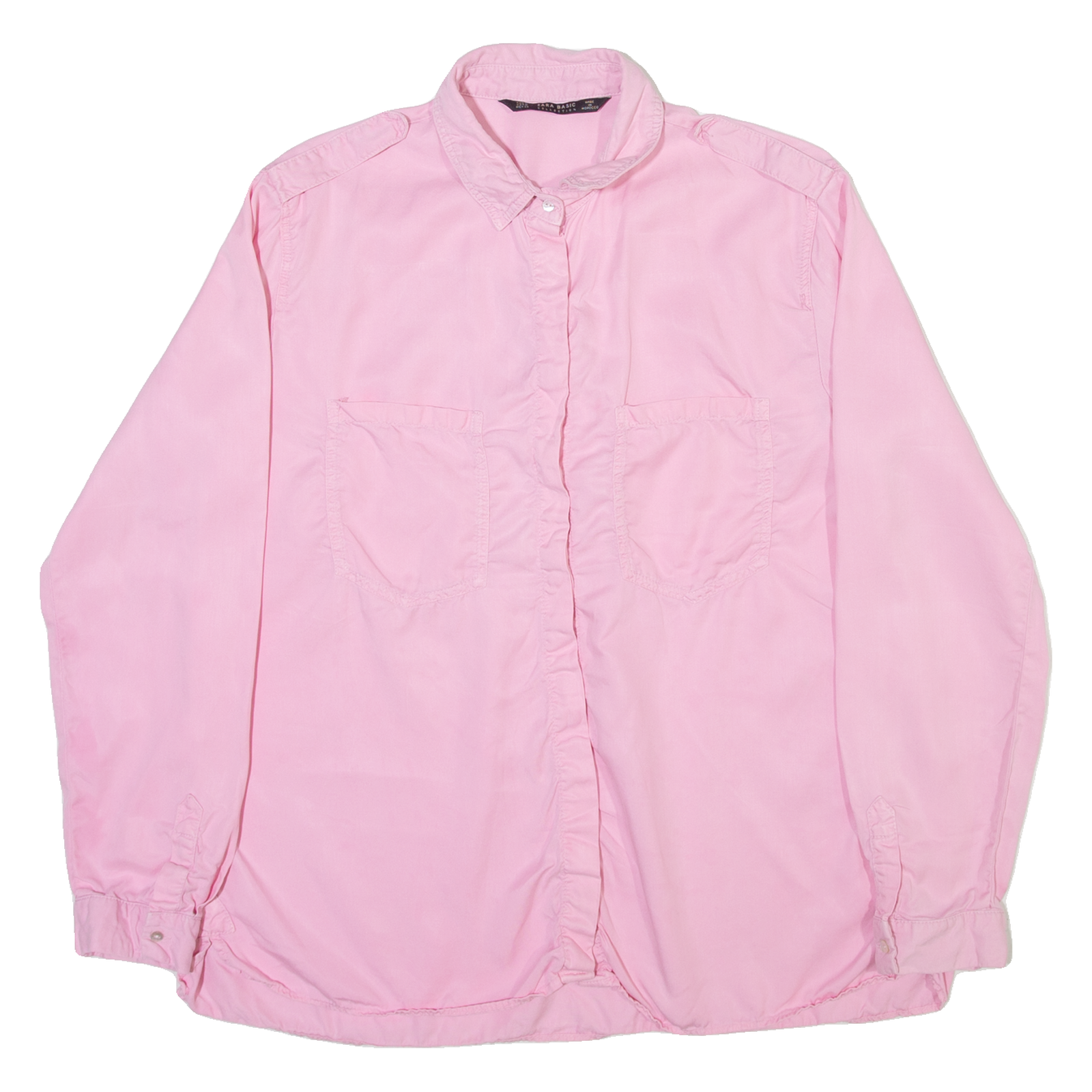 ZARA Womens Plain Shirt Pink Long Sleeve M Refurbished - N/A refurbished available on Cerqular